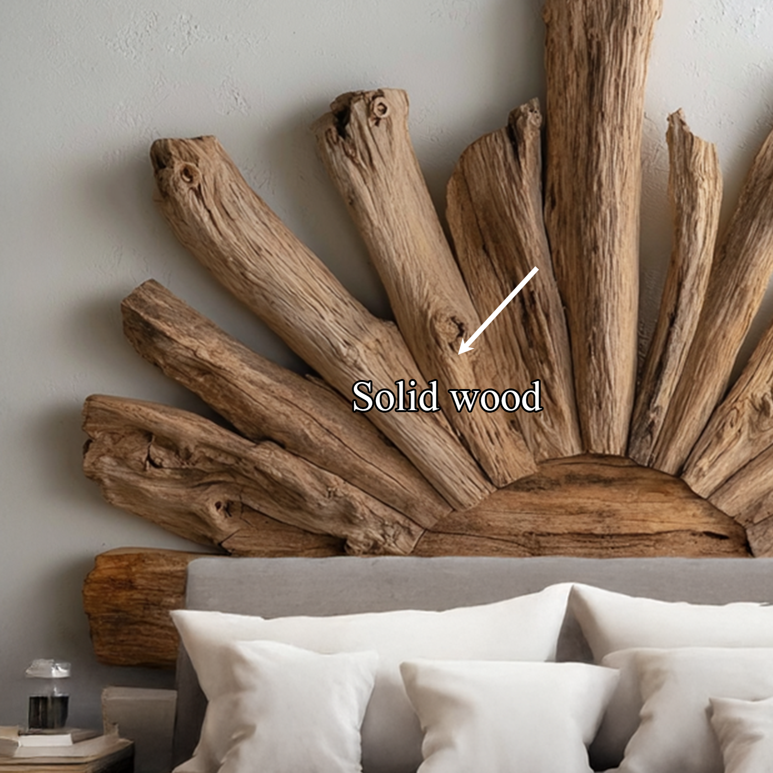 Rustic Driftwood Headboard Vintage Decor Bedroom Gift Her SINLSADH002