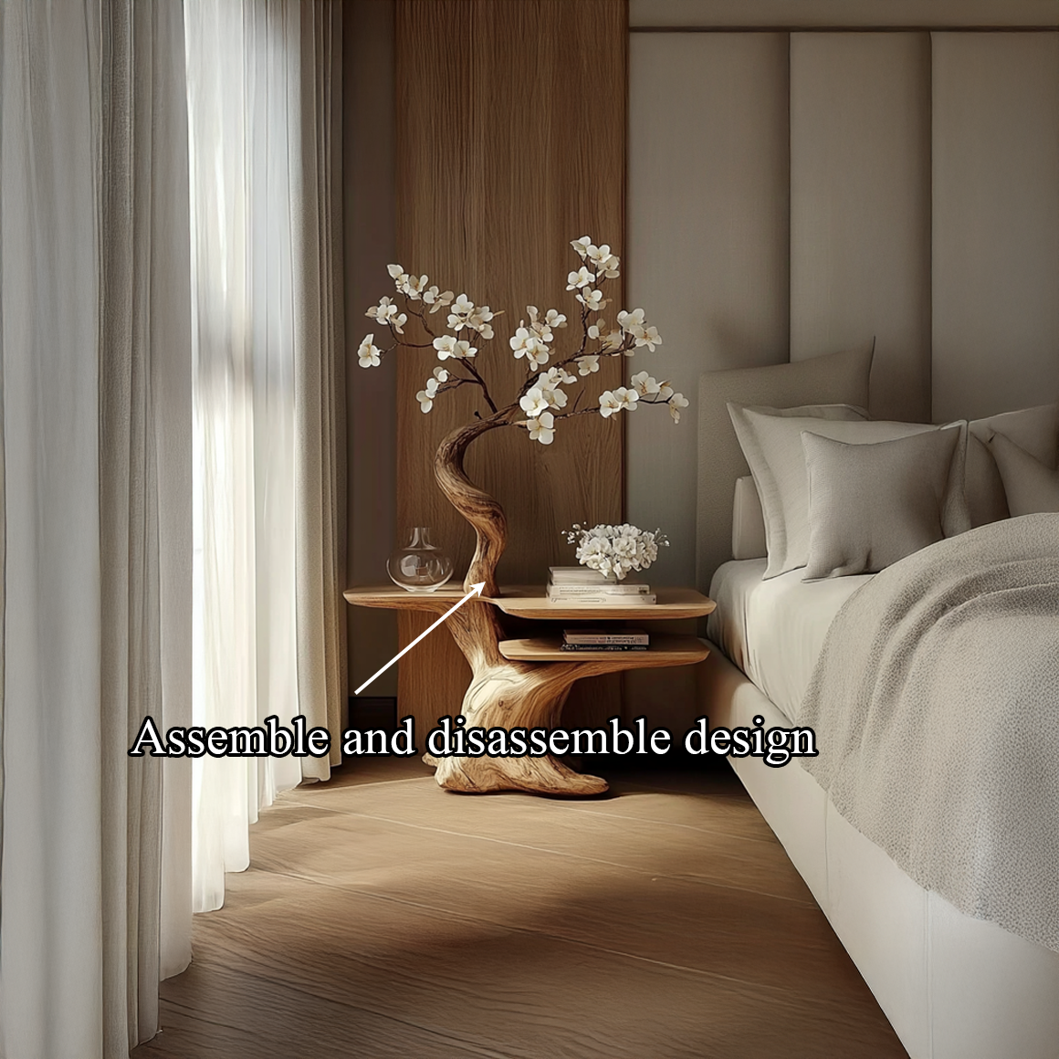 Rustic Bedside Table Bedroom Corner Living Room SINLSABT117