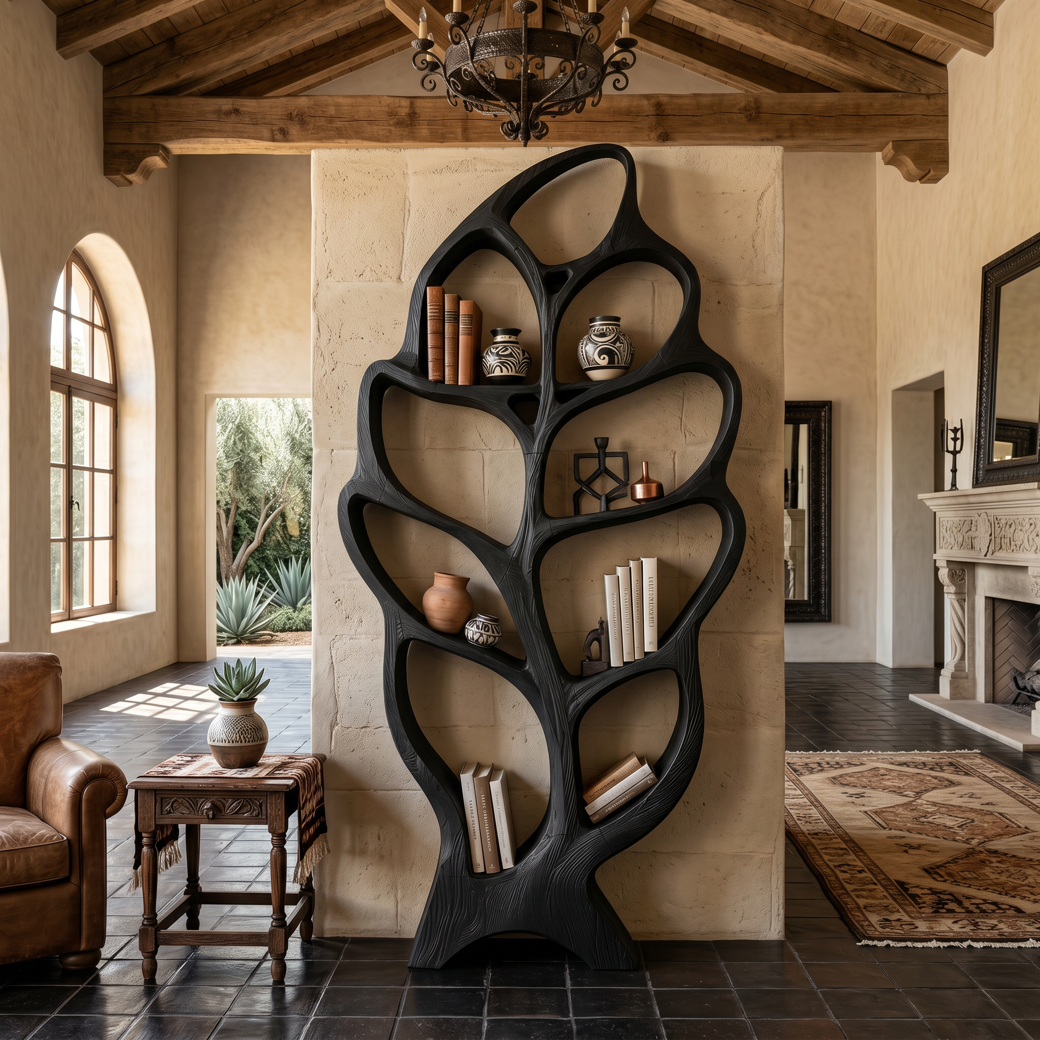 Modern Architectural Bookcase For Contemporary Living Room SILDTTNBS047