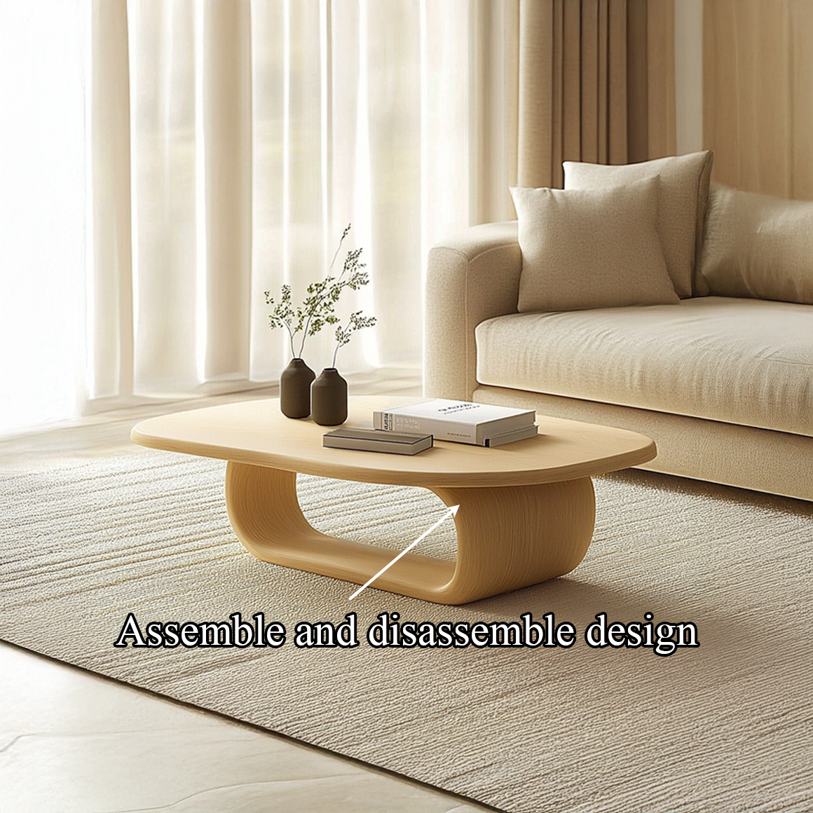 Mid Century Modern Coffee Table Small Apartment SINLSACF151