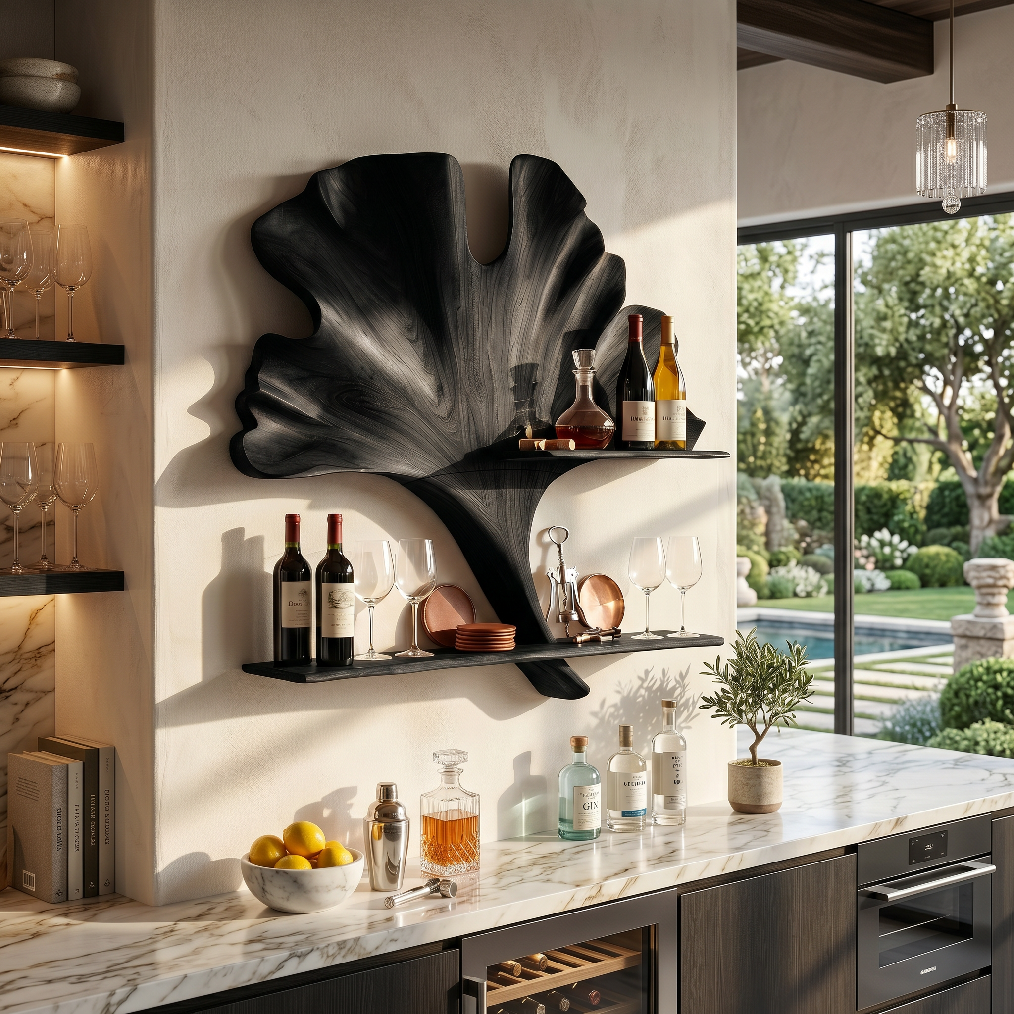 Farmhouse Wall Wine Stand For Kitchen Bar Storage Nook SILDTTRWH079