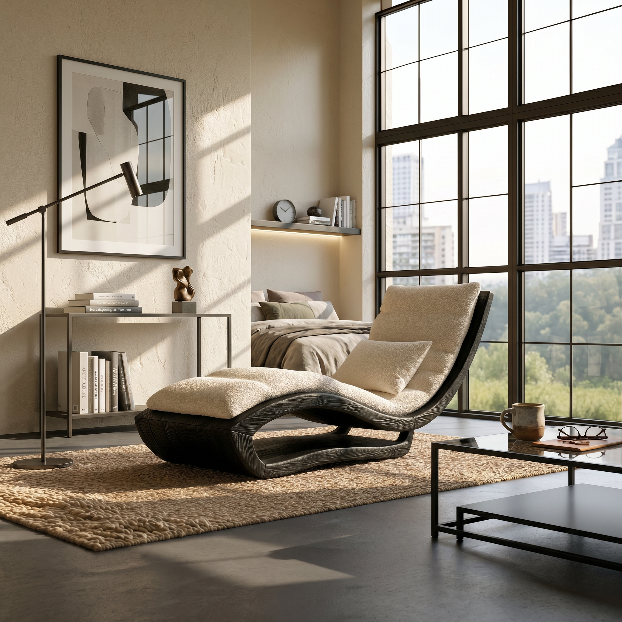 Organic Modern Wooden Daybed Minimalist Luxury Interior Design SILDTTRDB002