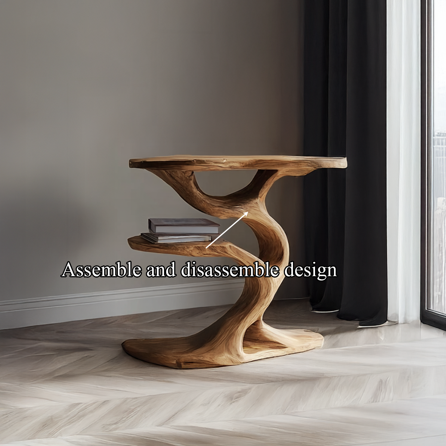 Rustic Tree End Table Living Room SINLSABT024