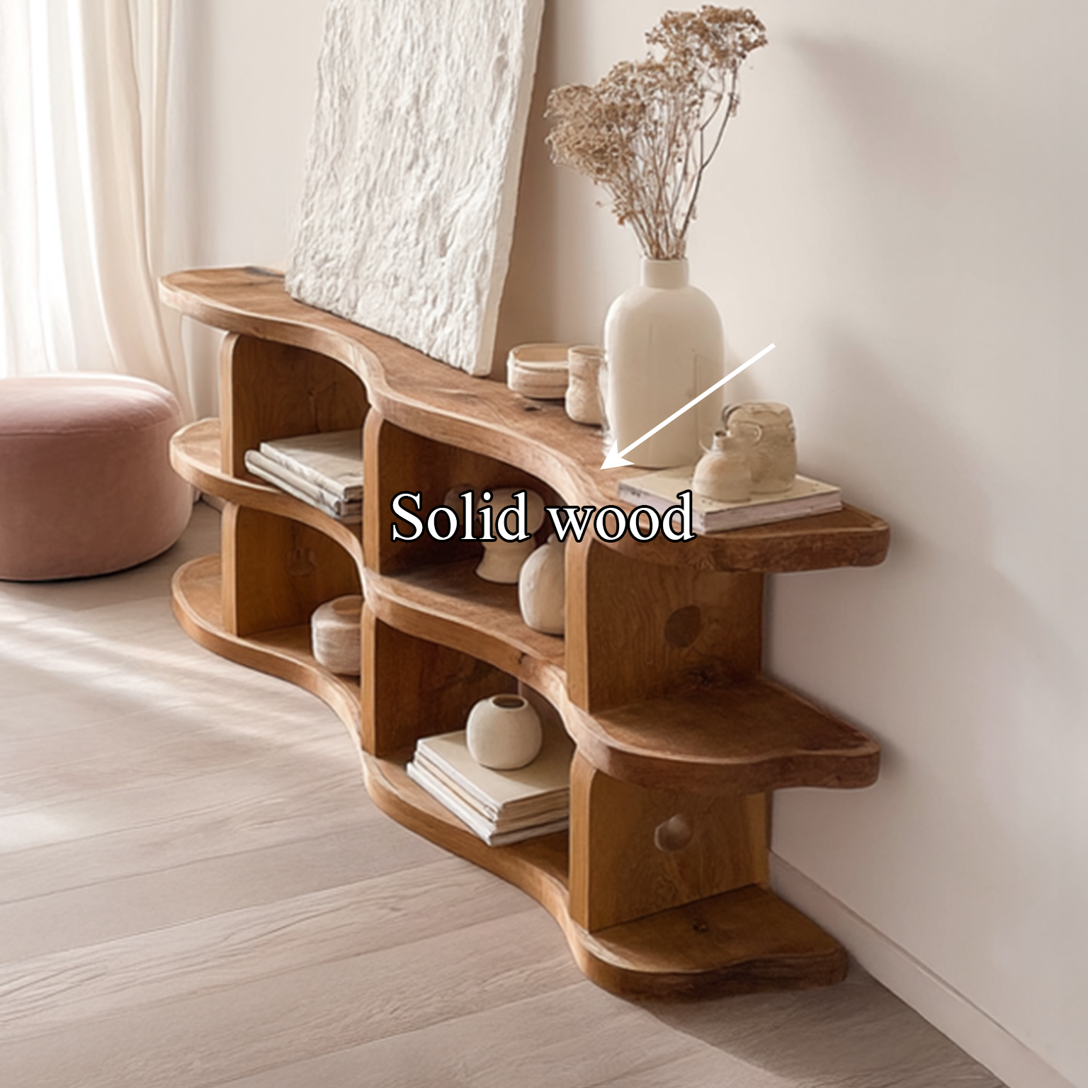 Rustic Wooden Console Table Living Room And Entryway SINLSASC090