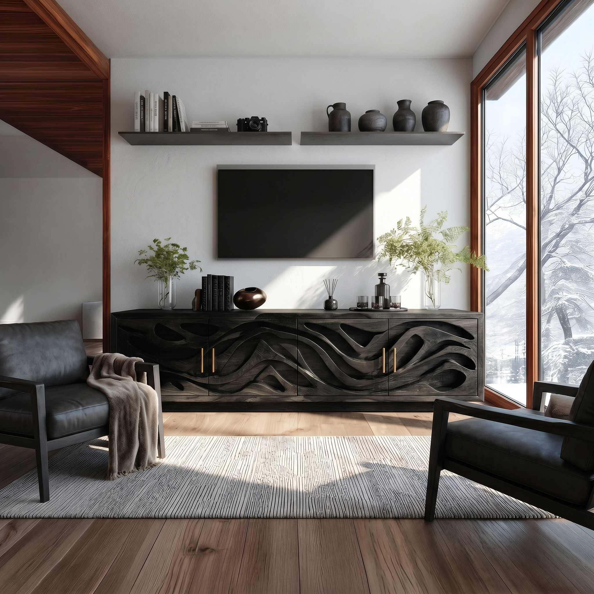 Mediterranean Coastal TV Stand For Santorini Style Bedroom SILDTTRTVC091