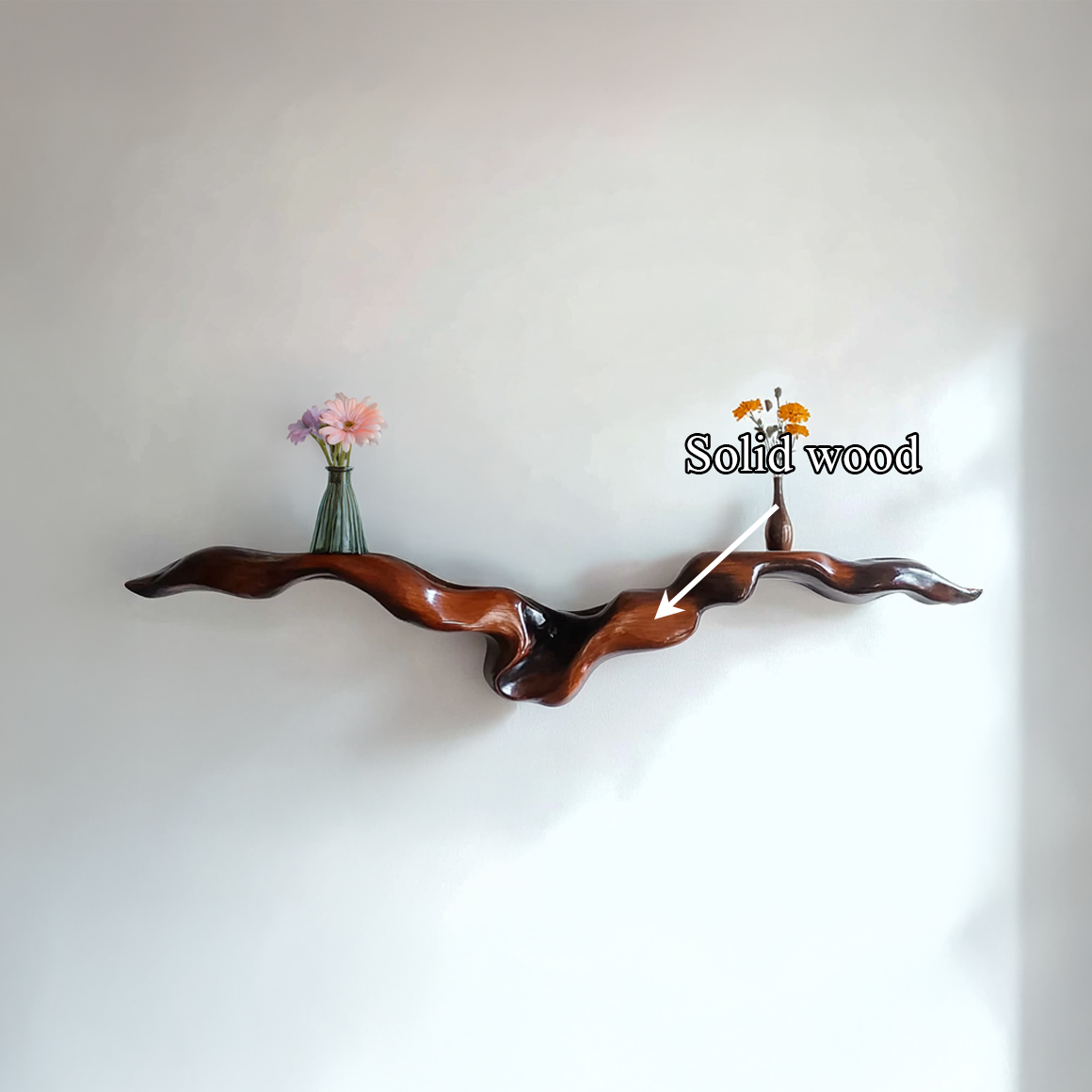 Organic Sculptural Wall Shelf For Living Room And Entryway SINLSAFL325