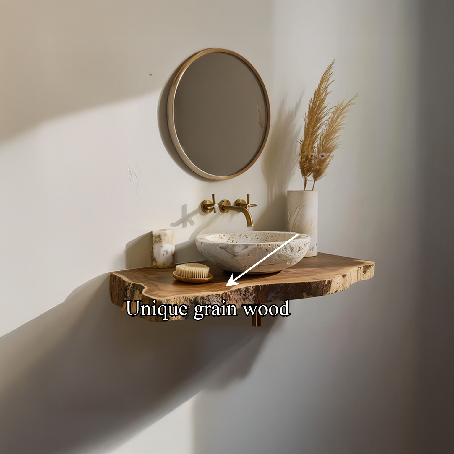 Rustic Floating Shelf Bathroom SINLSABRV083