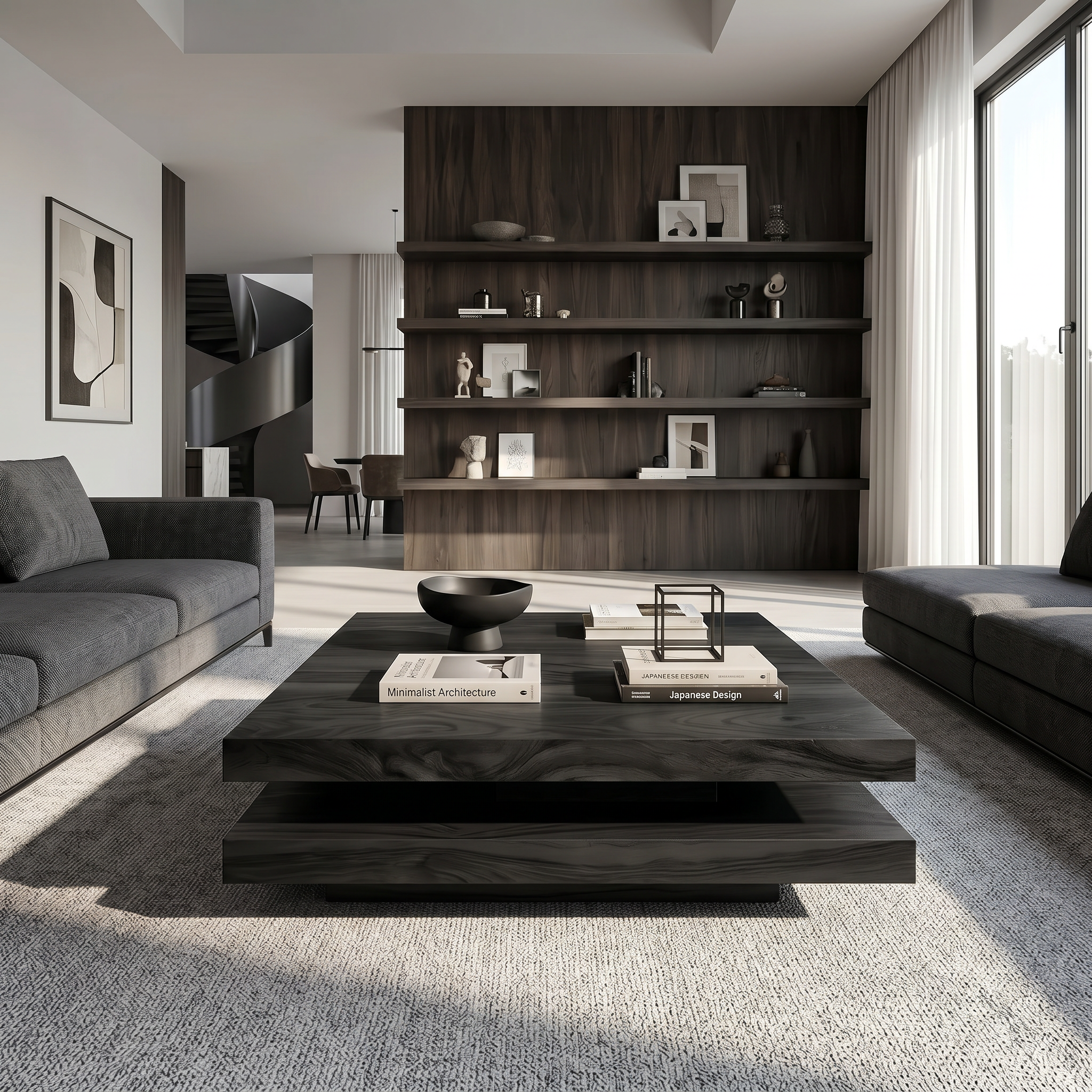 Modern Rustic Wooden Live Edge Coffee Table For Living Room SILDTTRCF045