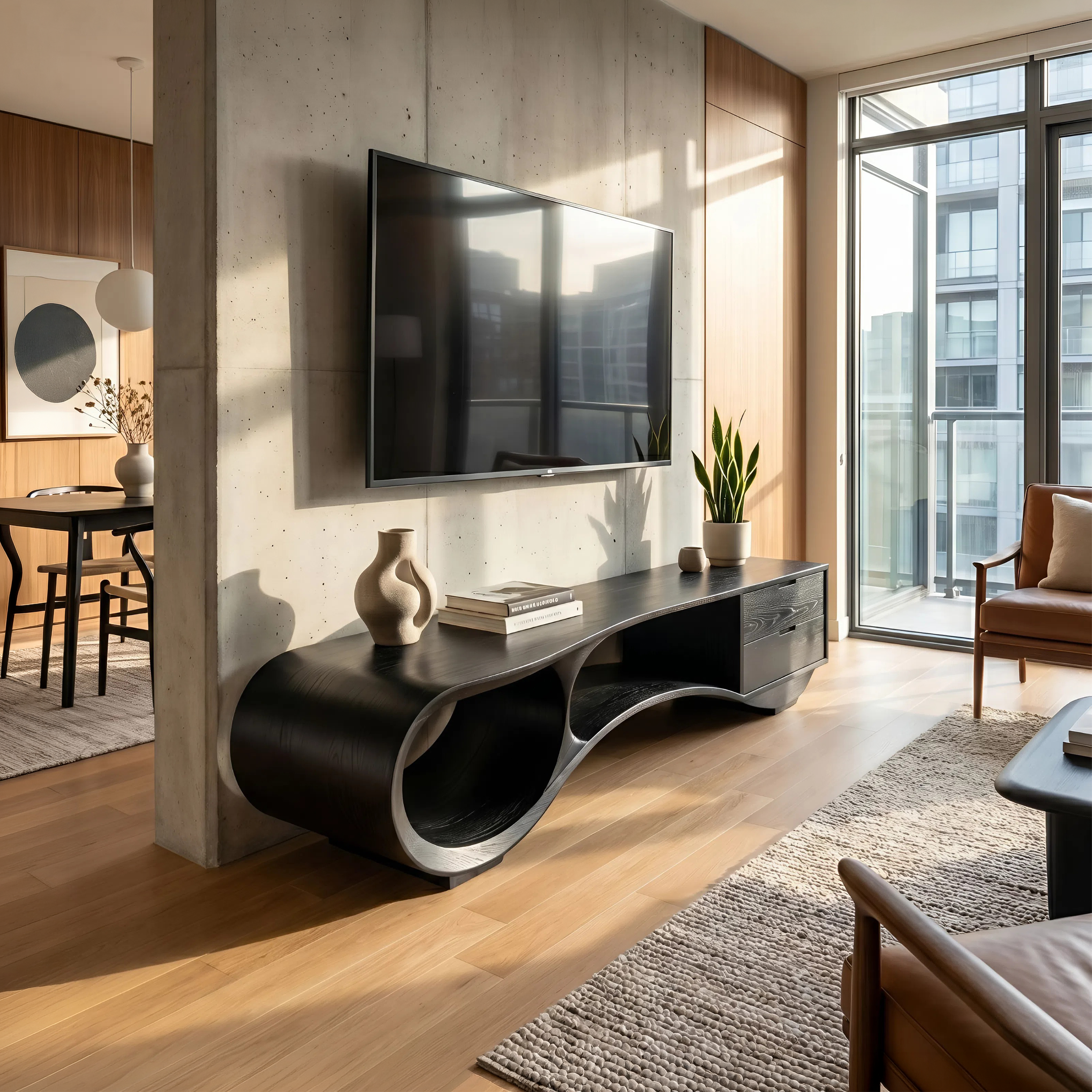 Mid Century Streamline TV Cabinet For Lounge Interior SILDTTNTVC129