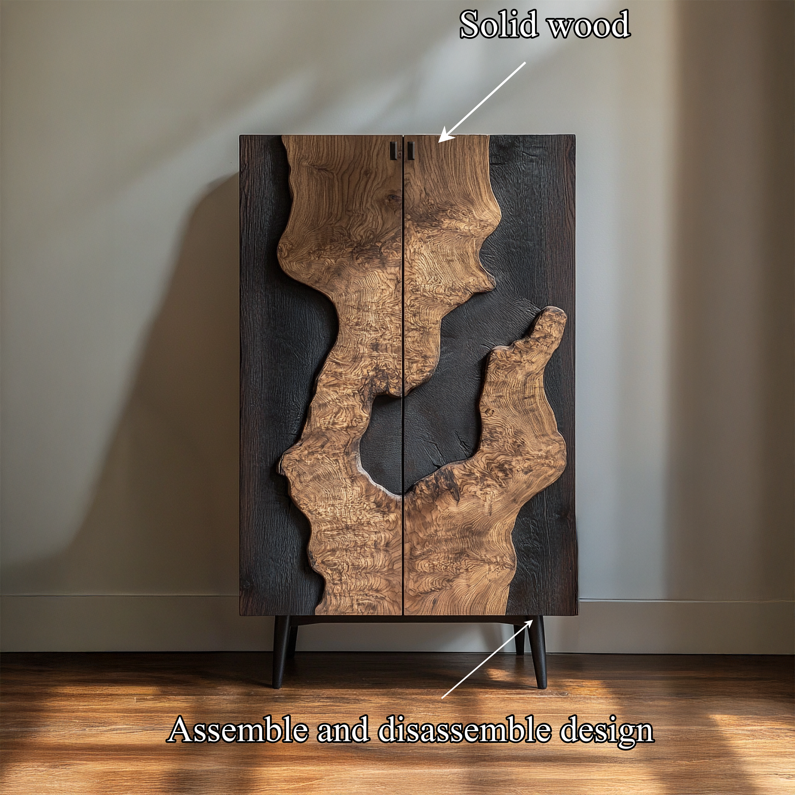 Organic Modern Display Storage Cabinet For Living Room And Hallway SINLSASC360