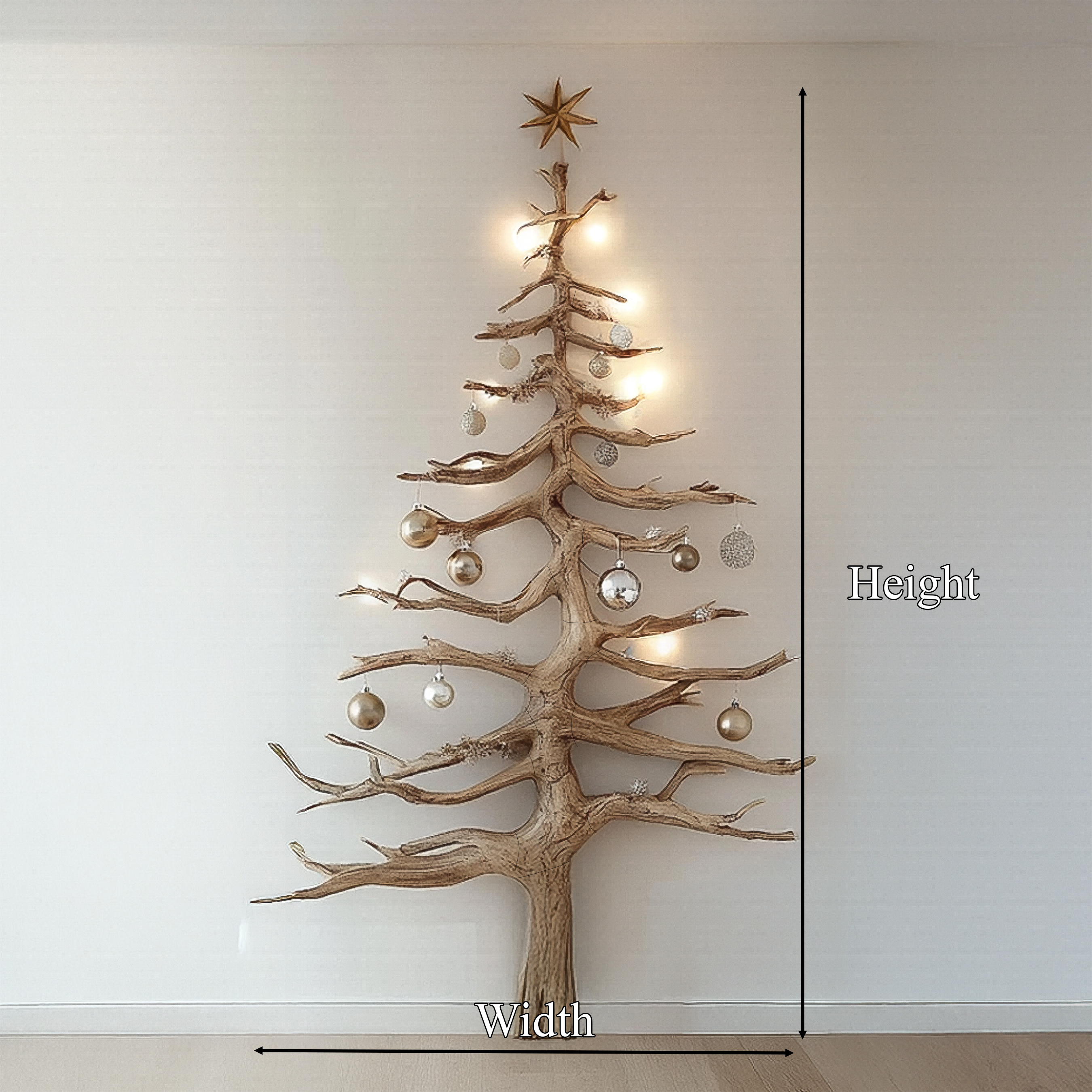 Rustic Christmas Tree Wall Decor Living Room SINLSATB583