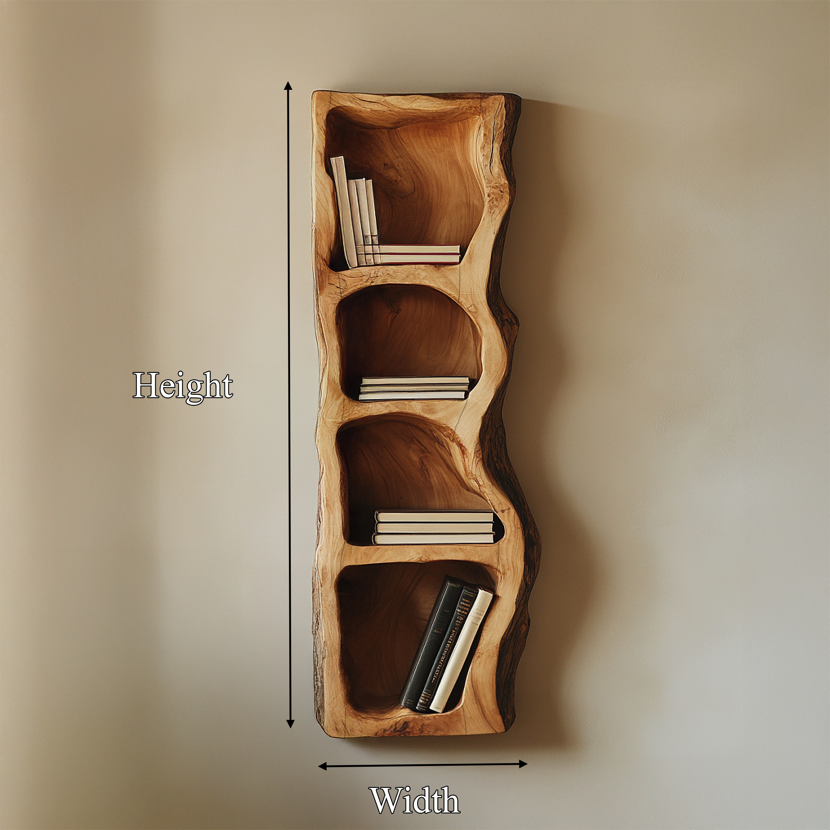 Organic Sculptural Statement Wall Shelf For Living Space And Interior Area SINLSAFL375