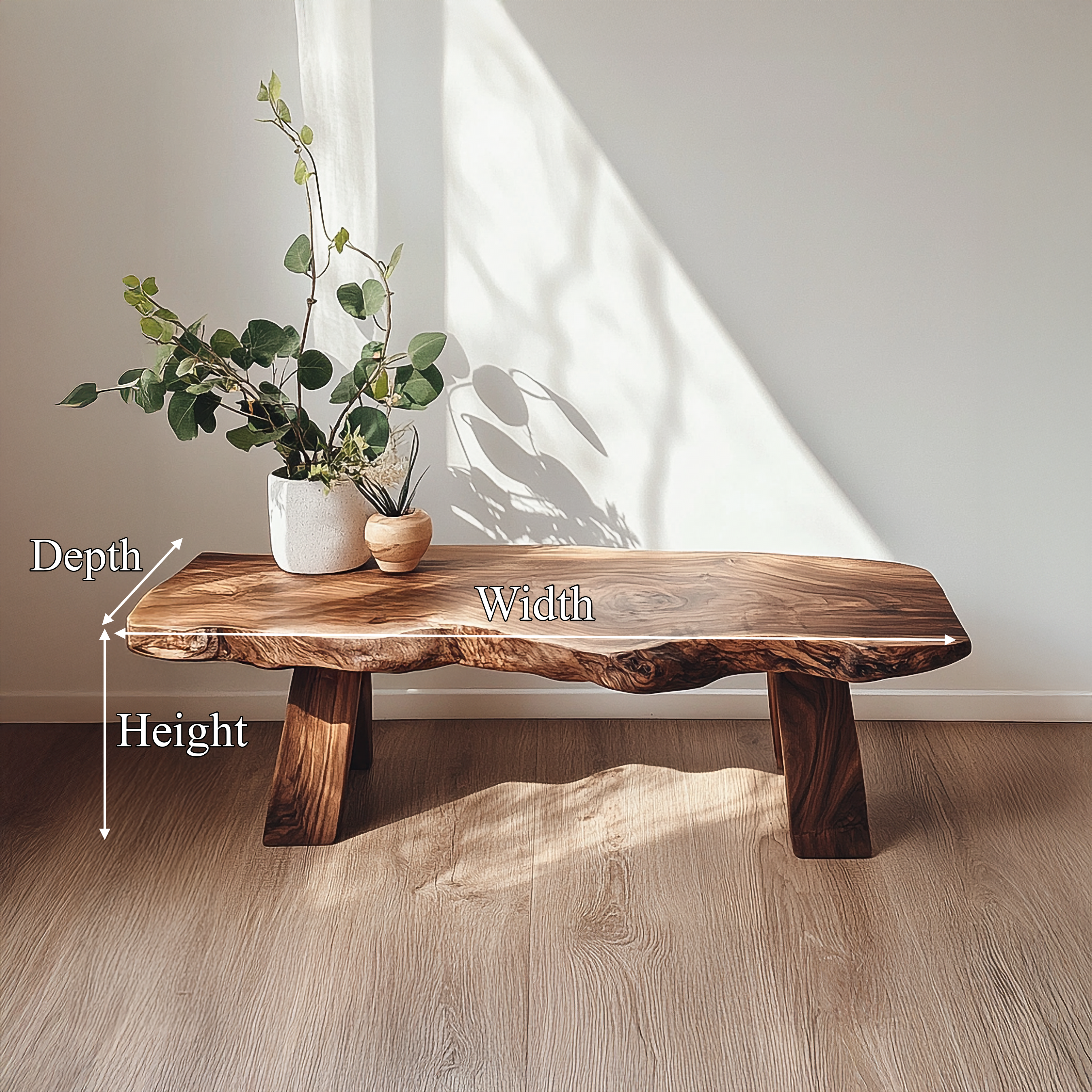 Rustic Live Edge Bench For Entryway Or Living Room SINLSARS066