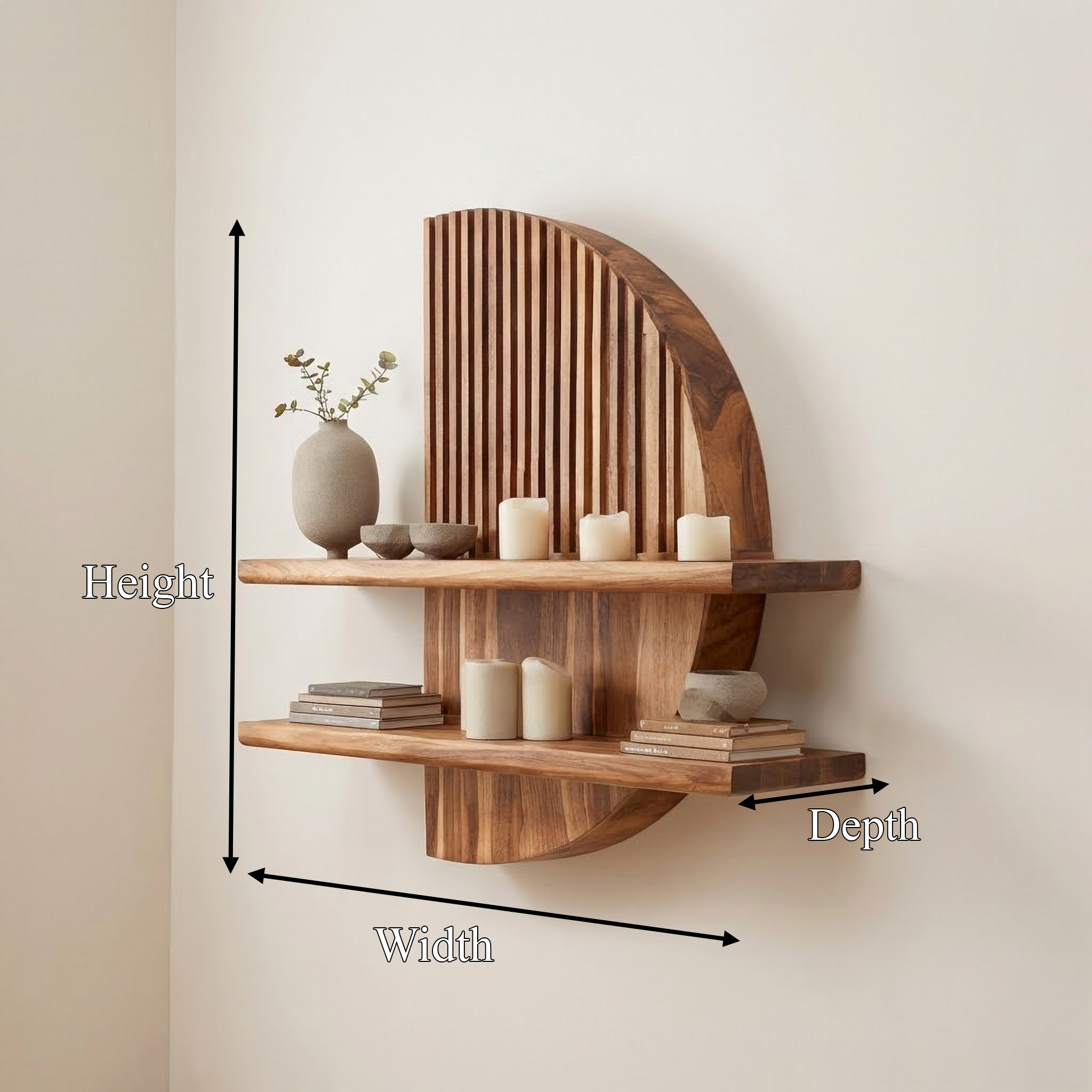 Rustic Floating Wall Shelf For Living Room Or Entryway SINLSAFL442