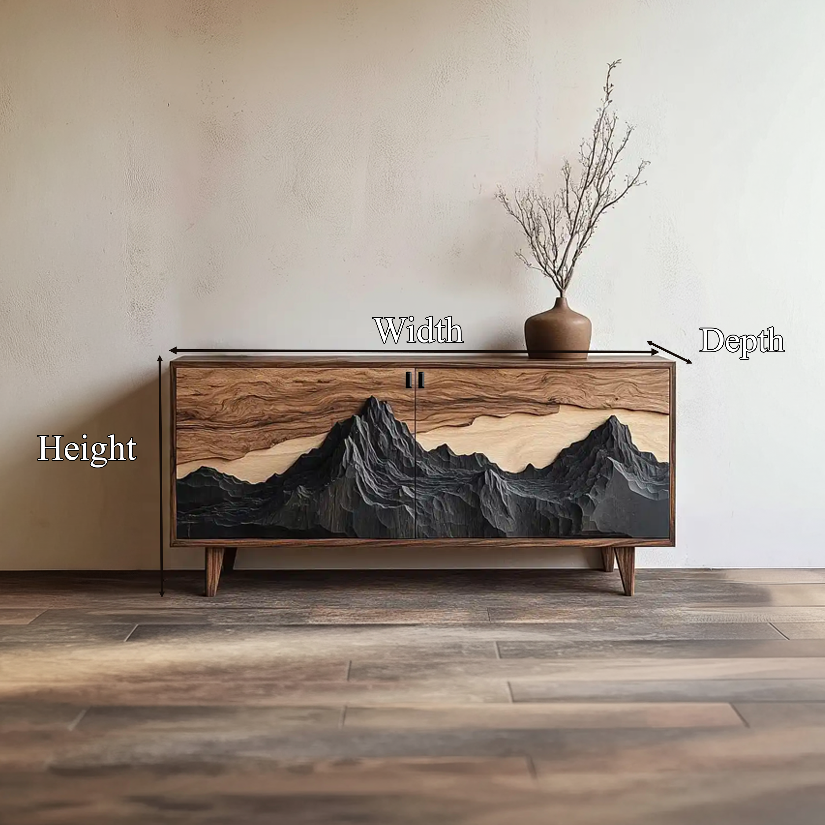 Modern Mountain Storage Console For Living Room And Entryway SINLSASC353