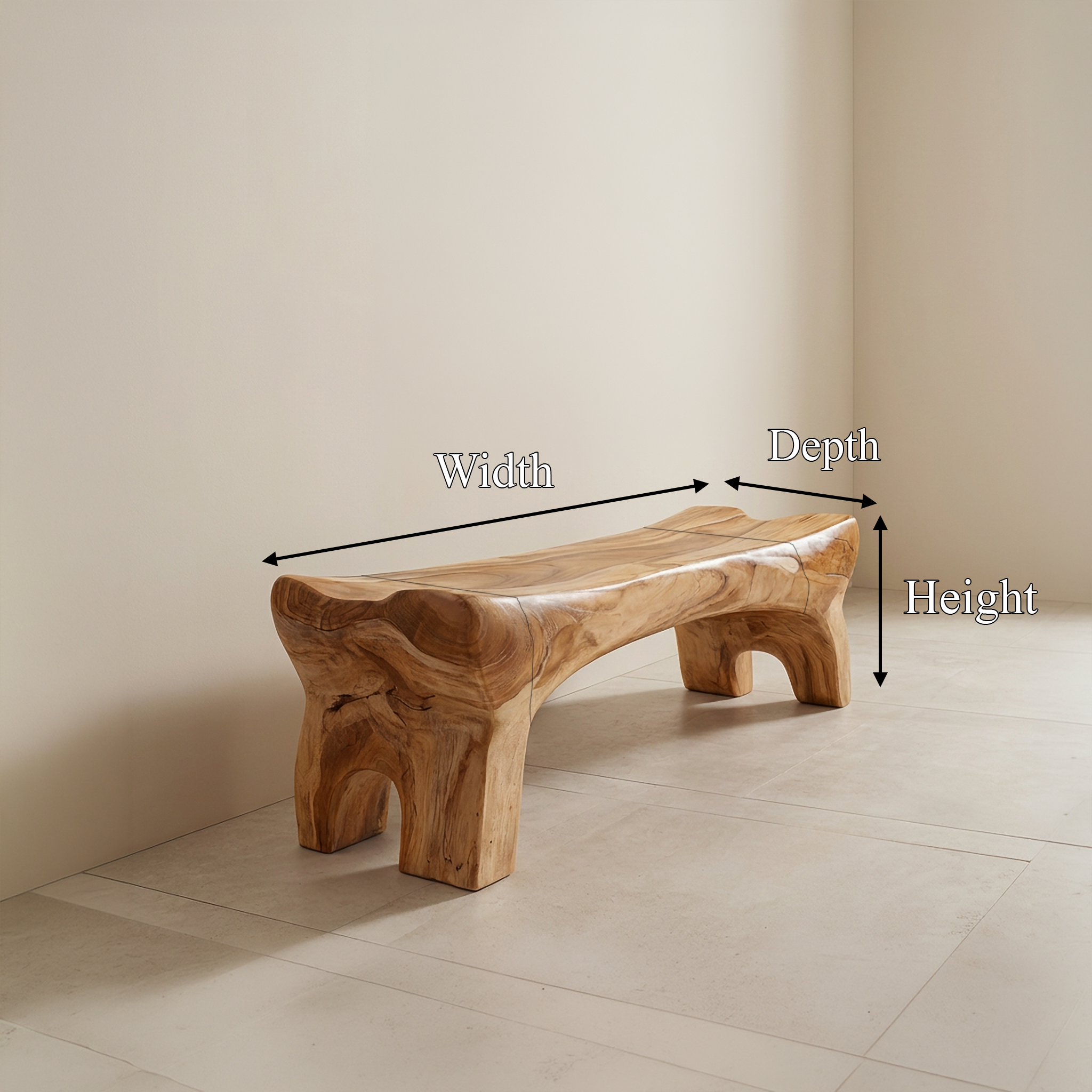 Modern Sculptural Bathroom Bench For Bathroom And Spa Interior SINLSARS084