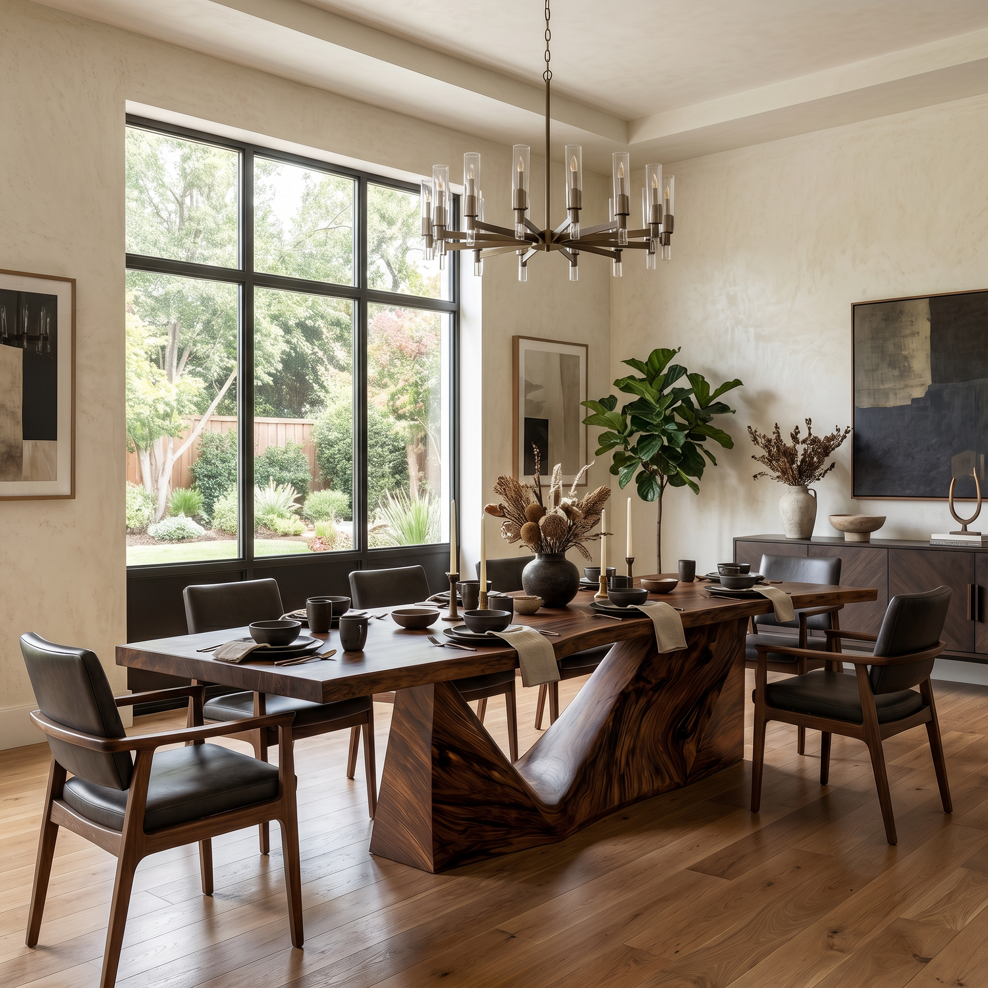 Organic Sculptural Dining Table For Dining Room And Kitchen SINLKIDT164