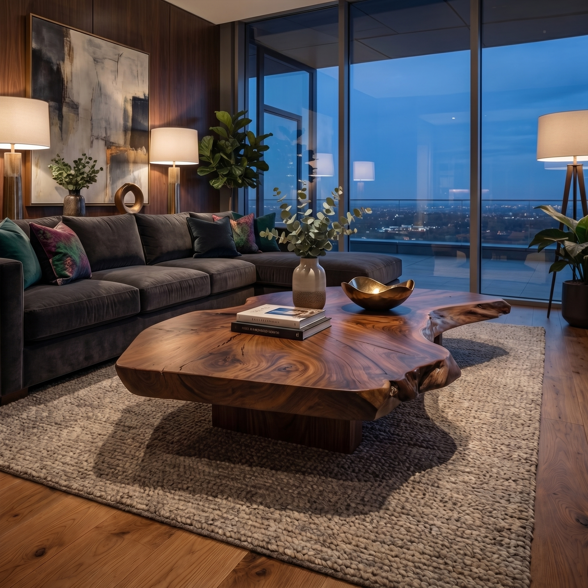 Rustic Organic Coffee Table Living Room Or Family Room SINLKICF133