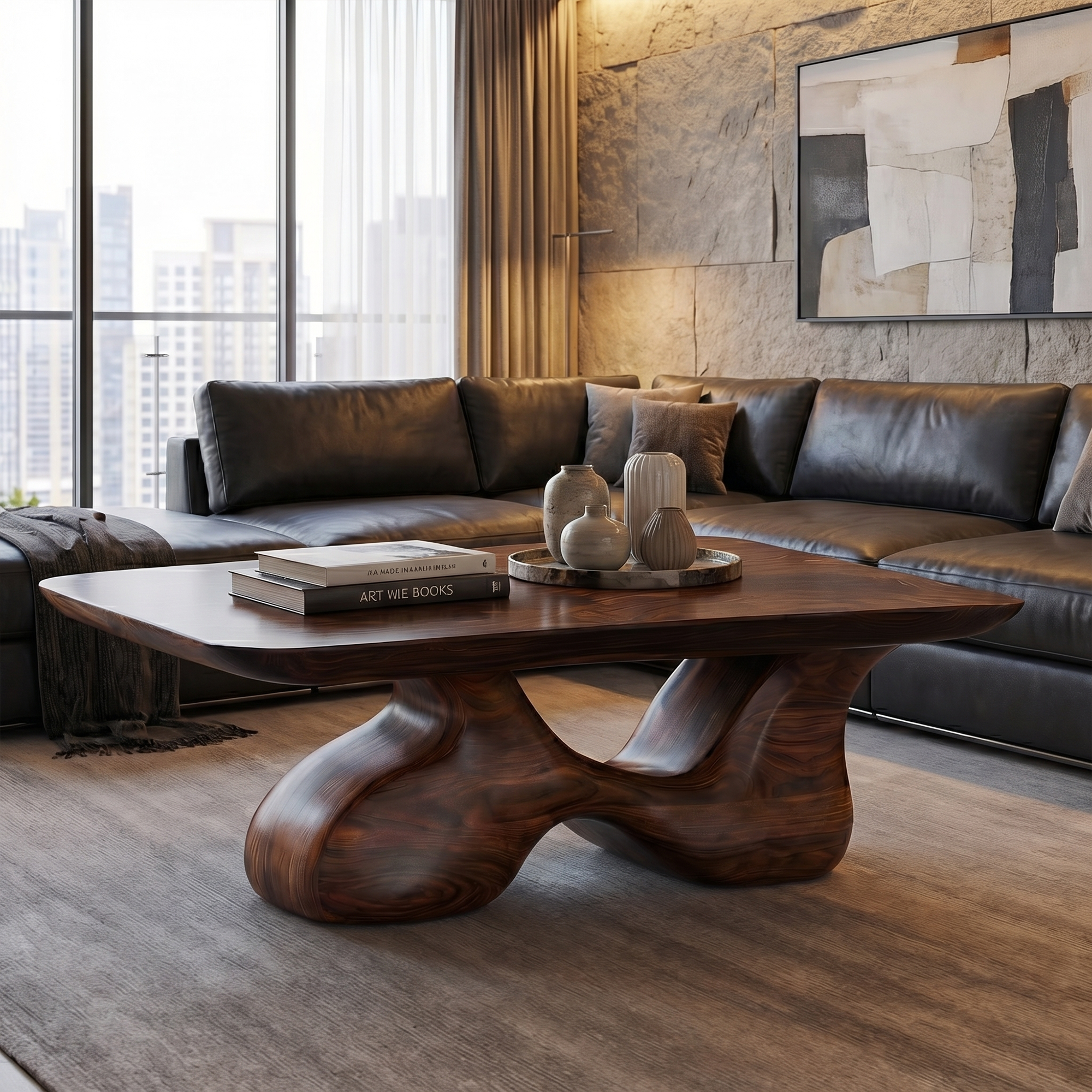 Mid Century Wooden Coffee Table For Living Room And Lounge SINLKICF357