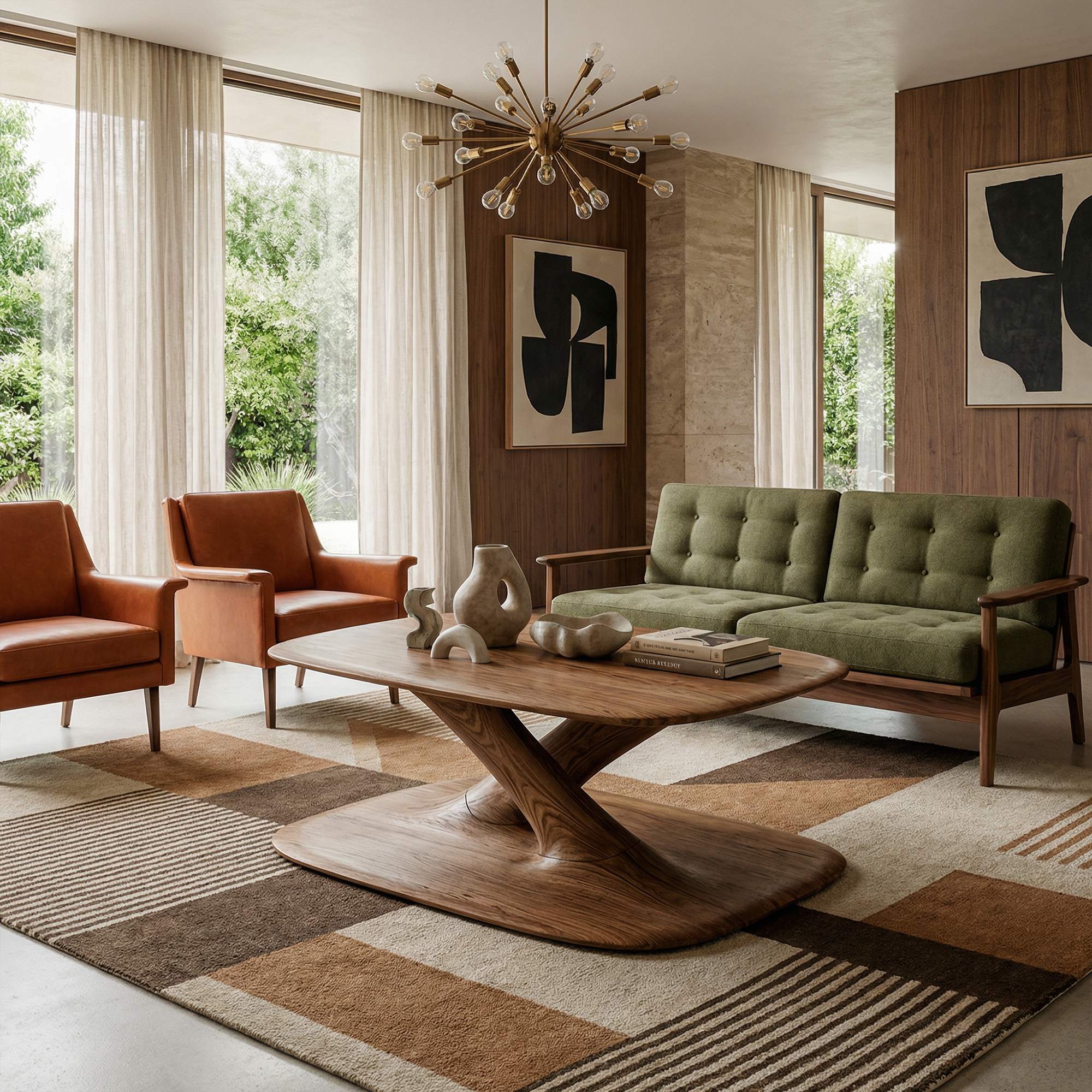 Modern Curved Coffee Table For Living Room And Lounge SINLKICF355