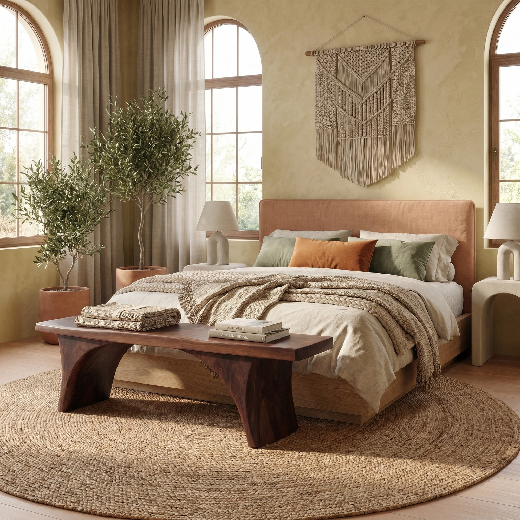 Organic Sculptural Bench With Curved Open Storage Base For Entryway And Living Room SINLKIRS112