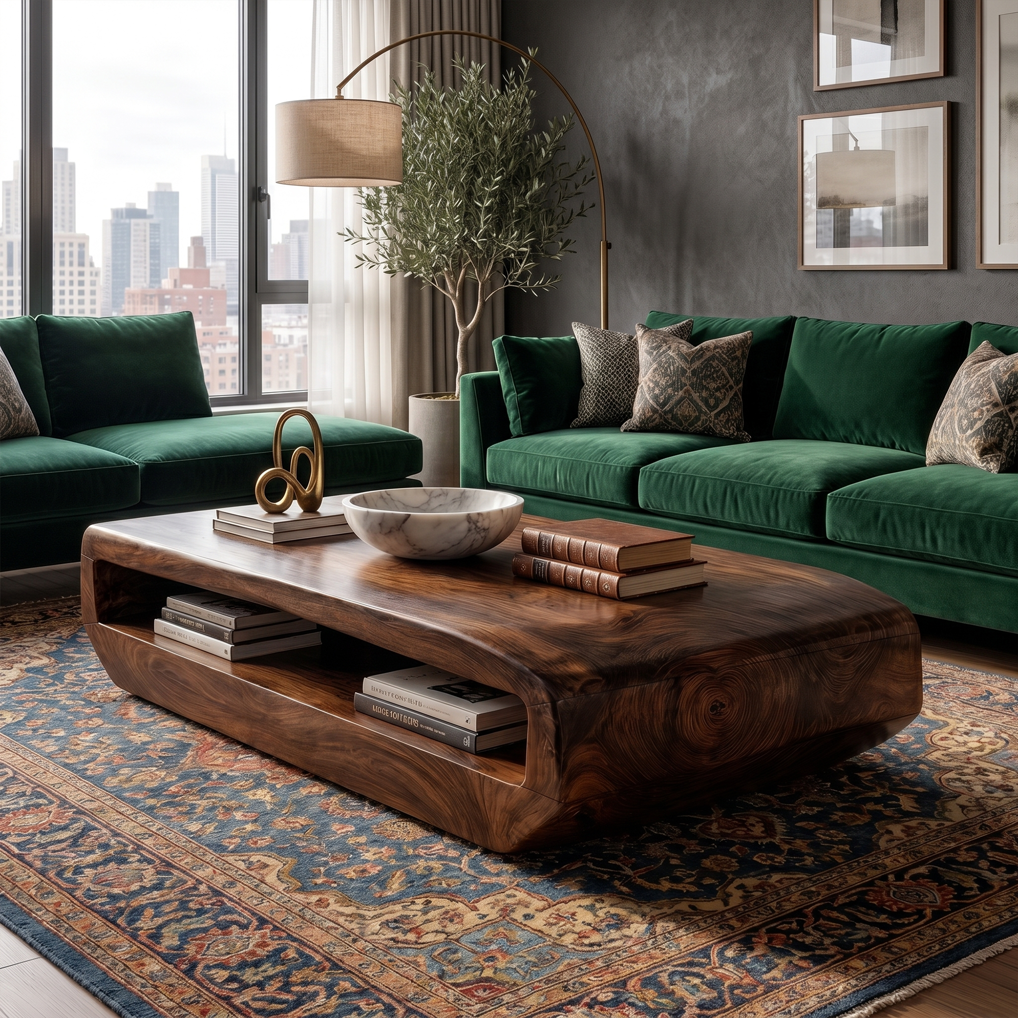 Rustic Natural Wood Coffee Table With Storage For Living Room And Lounge SINLKICF365