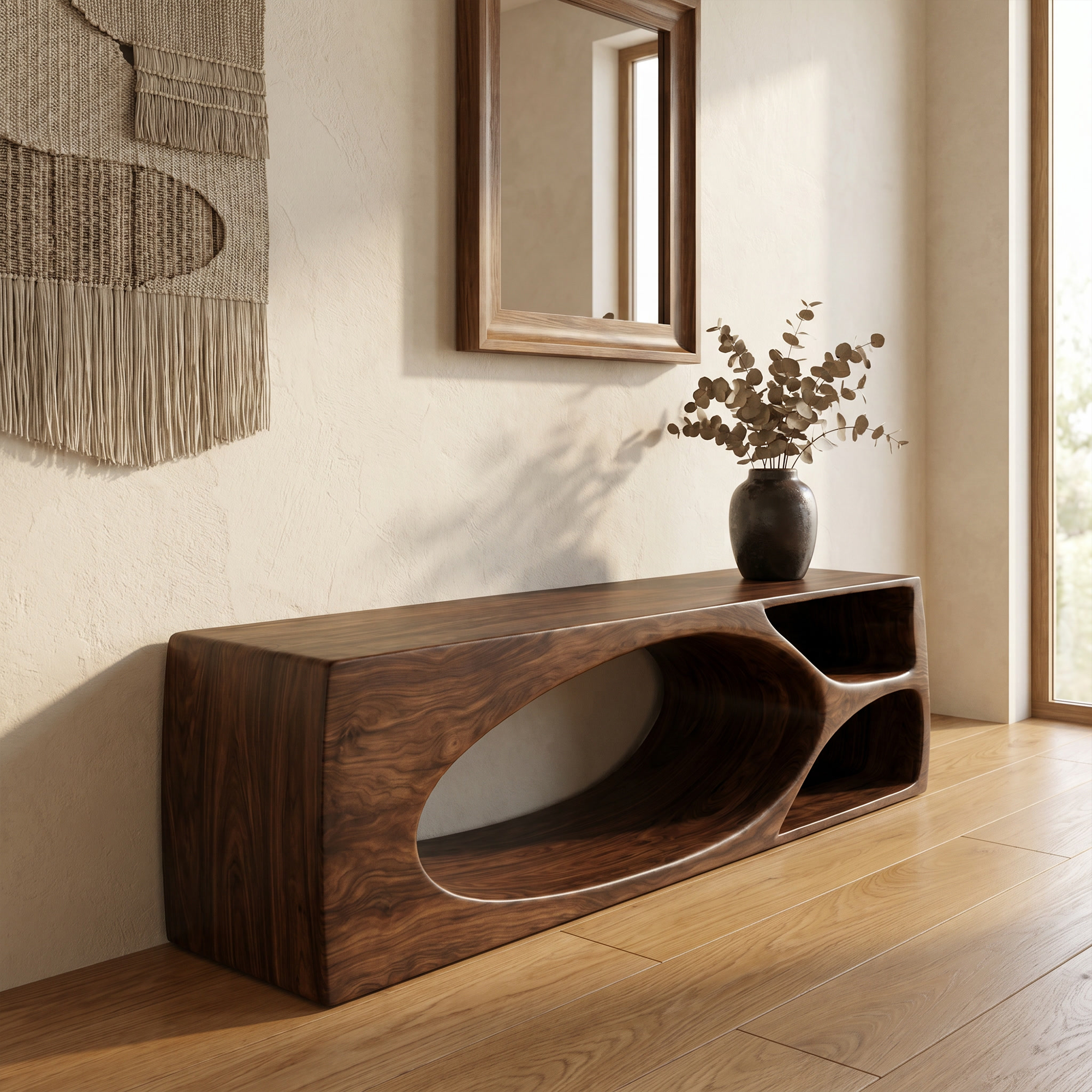 Rustic Bench With Built In Shoe Storage Shelf For Entryway SINLKIRS118