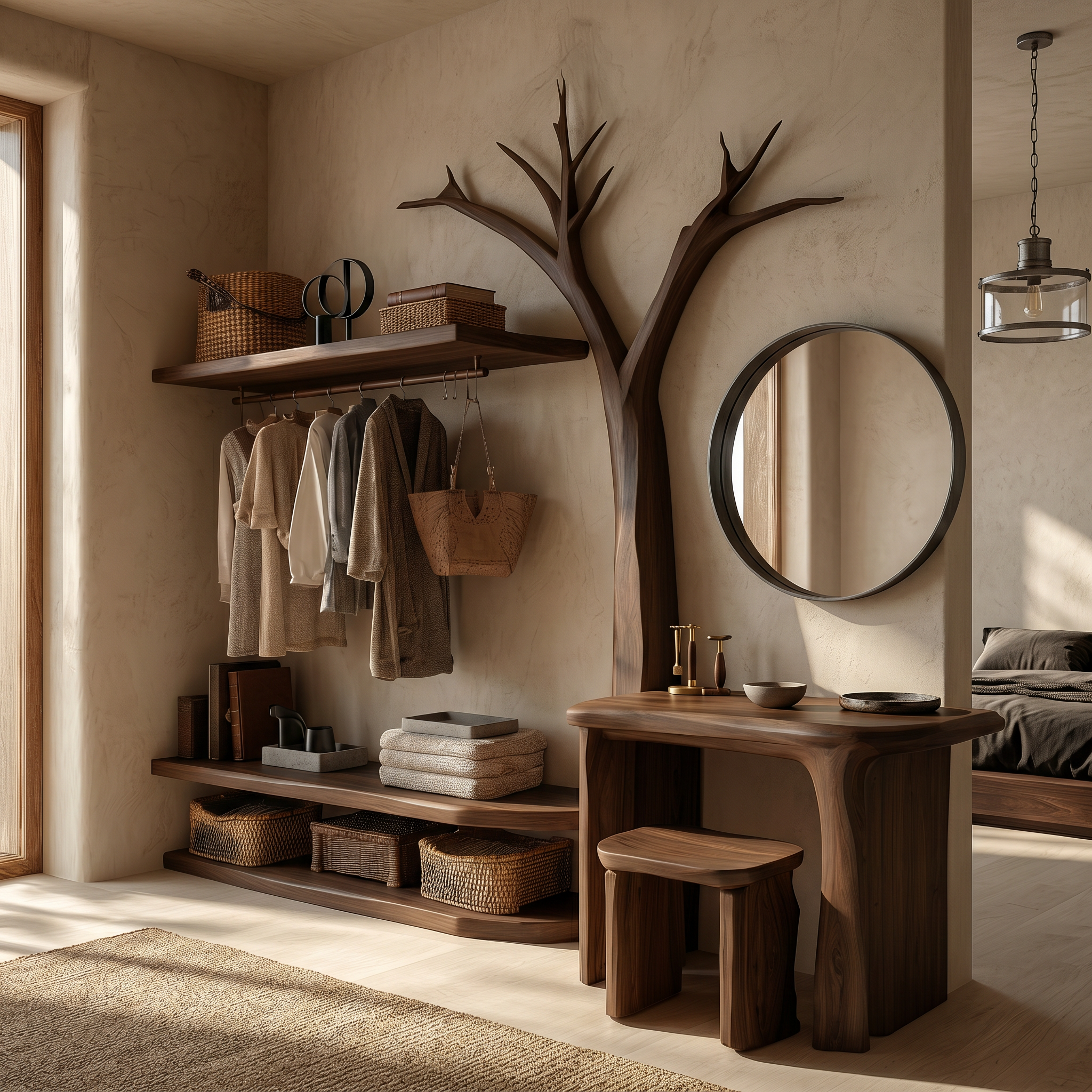 Organic Tree Coat Rack Dressing Table Bedroom And Dressing Room SINLSATCR113