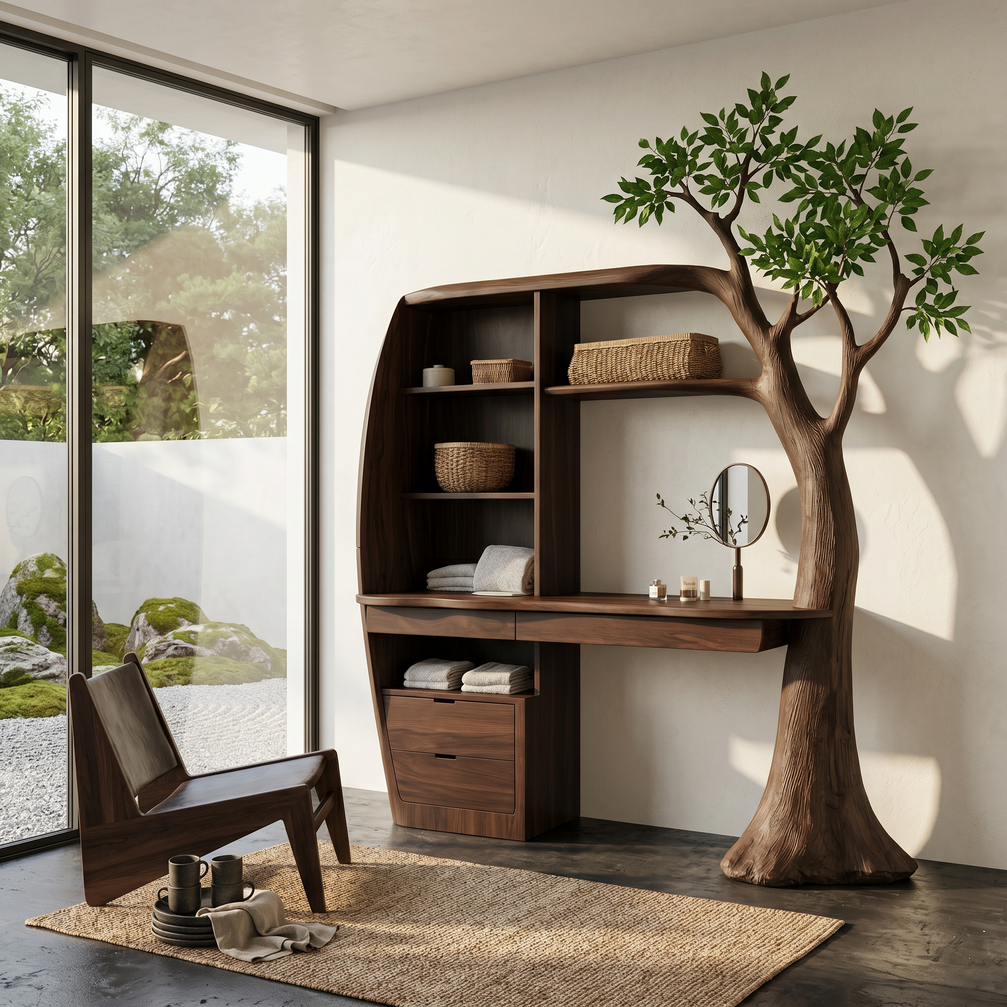 Natural Makeup Vanity Bedroom And Dressing Room SINLSABDT080