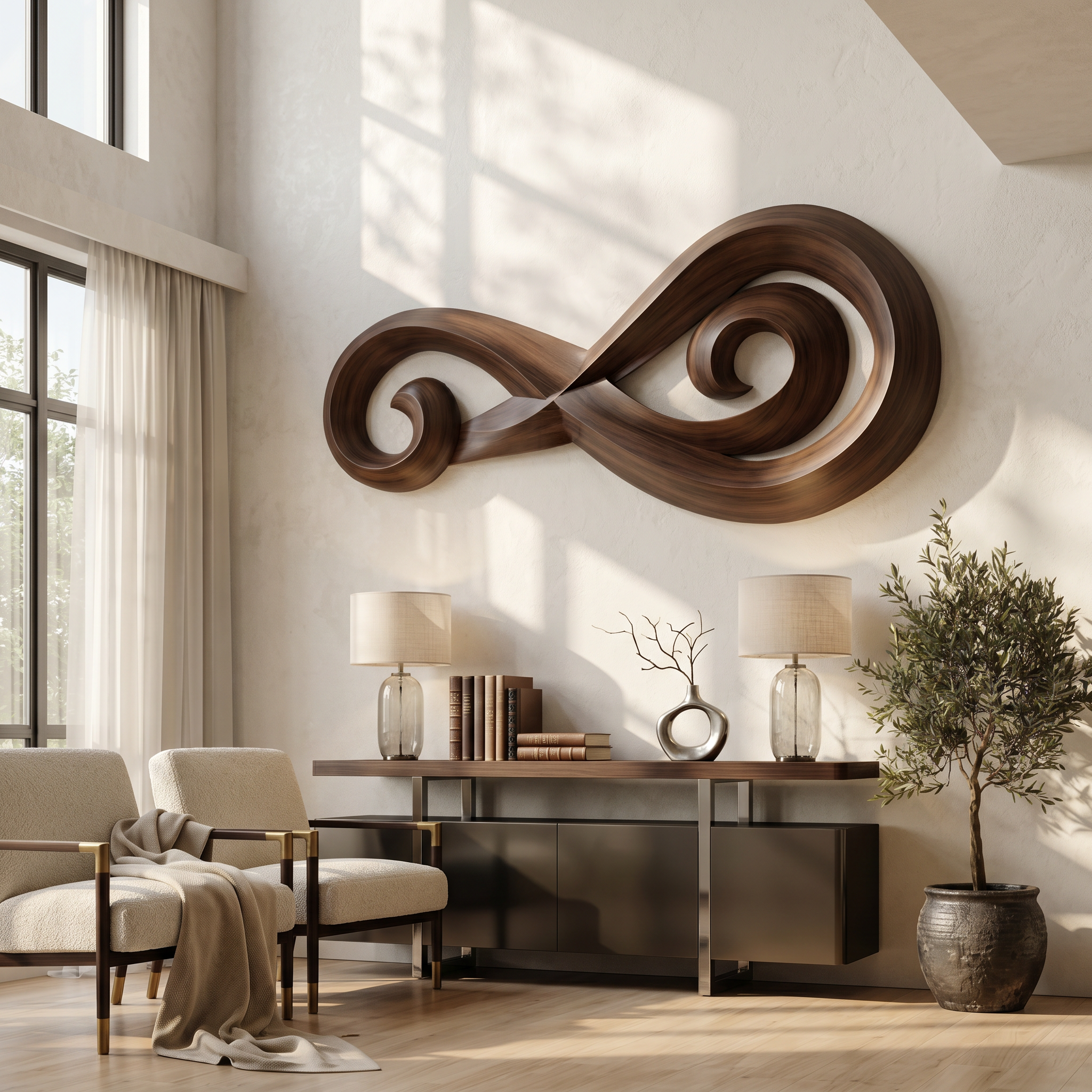 Infinity Music Note Wooden Wall Art For Entryway And Living Room SINLSAWD082