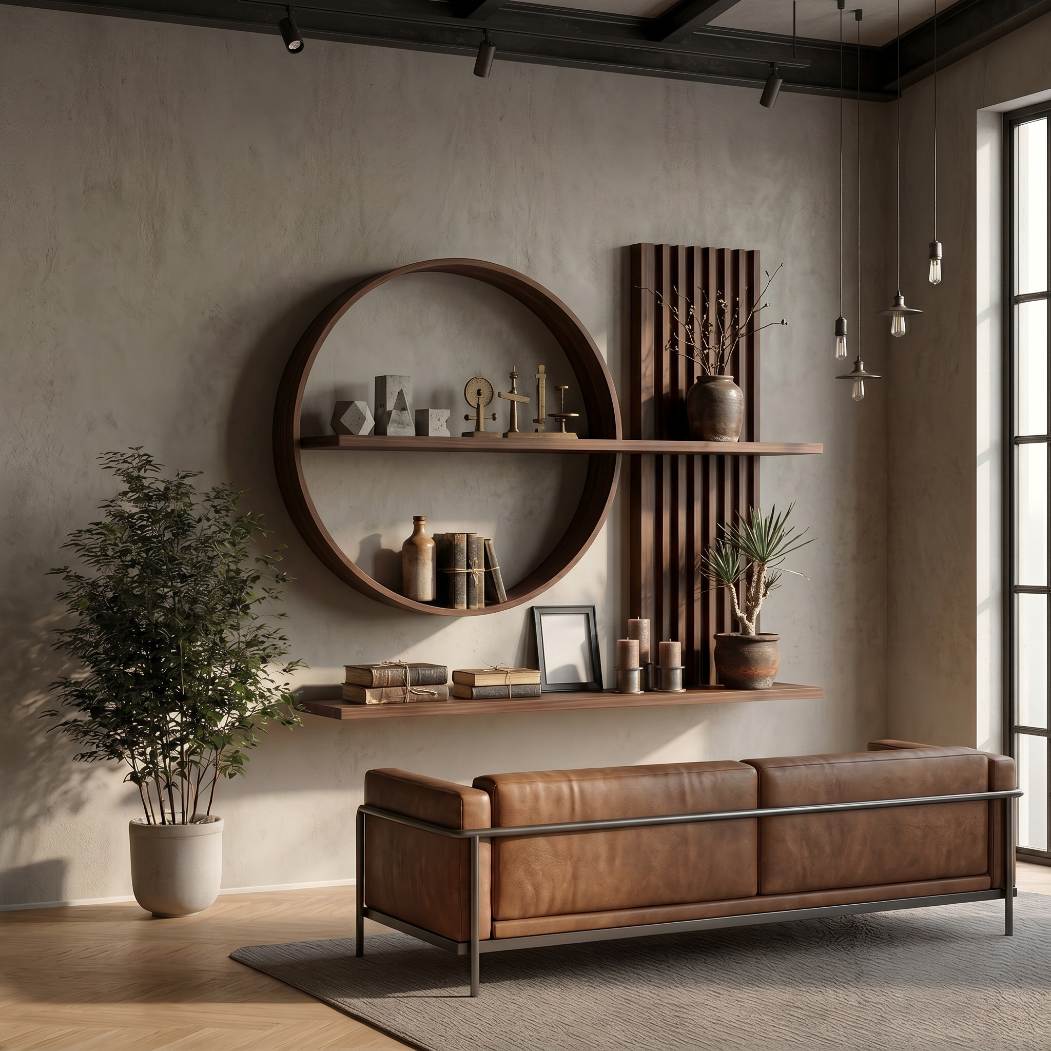 Scandinavian Japanese Wall Decor Shelf Living Room And Natural Room SINLSAFL234