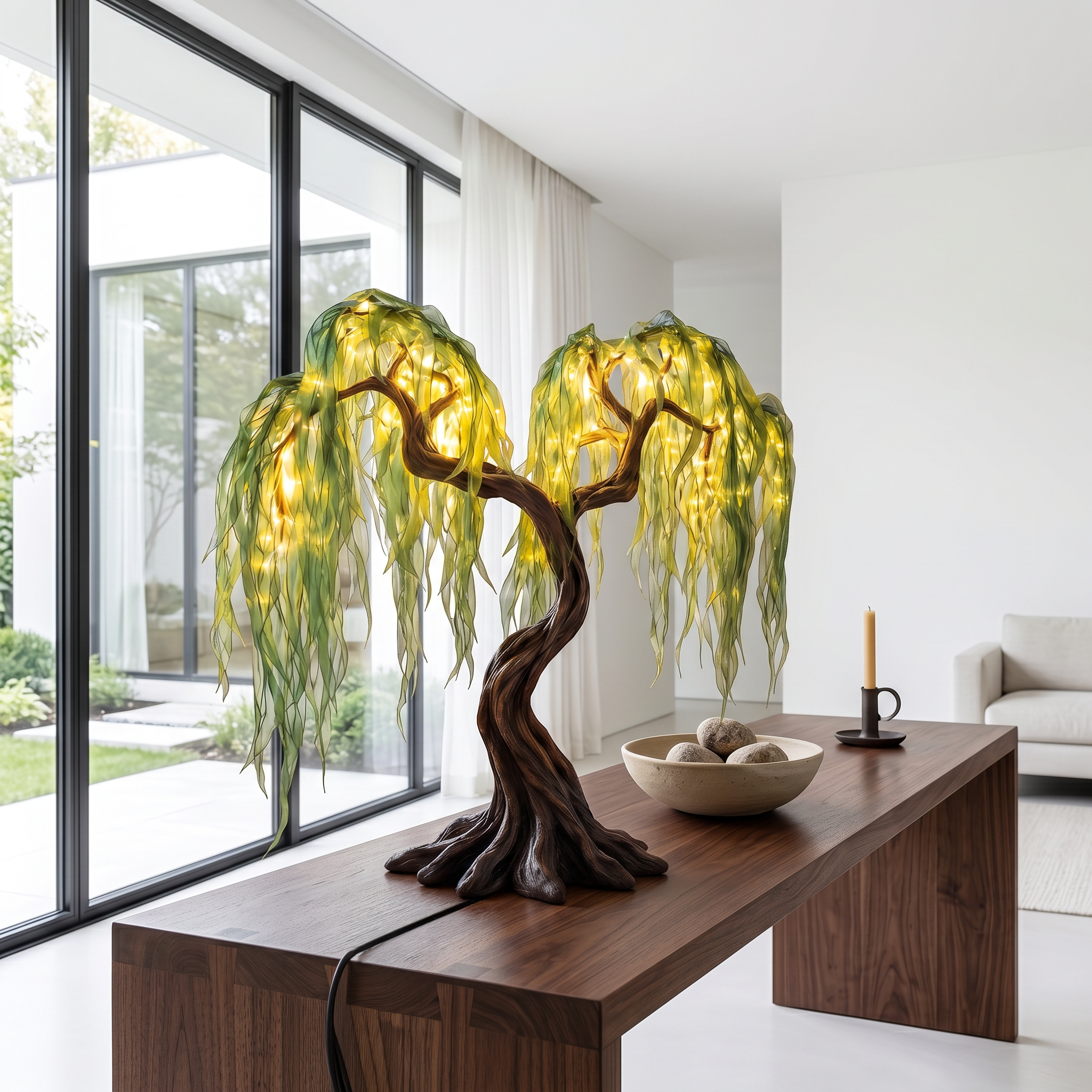 Modern Organic Willow Tree Table Lamp For Bedroom SINLSATL012