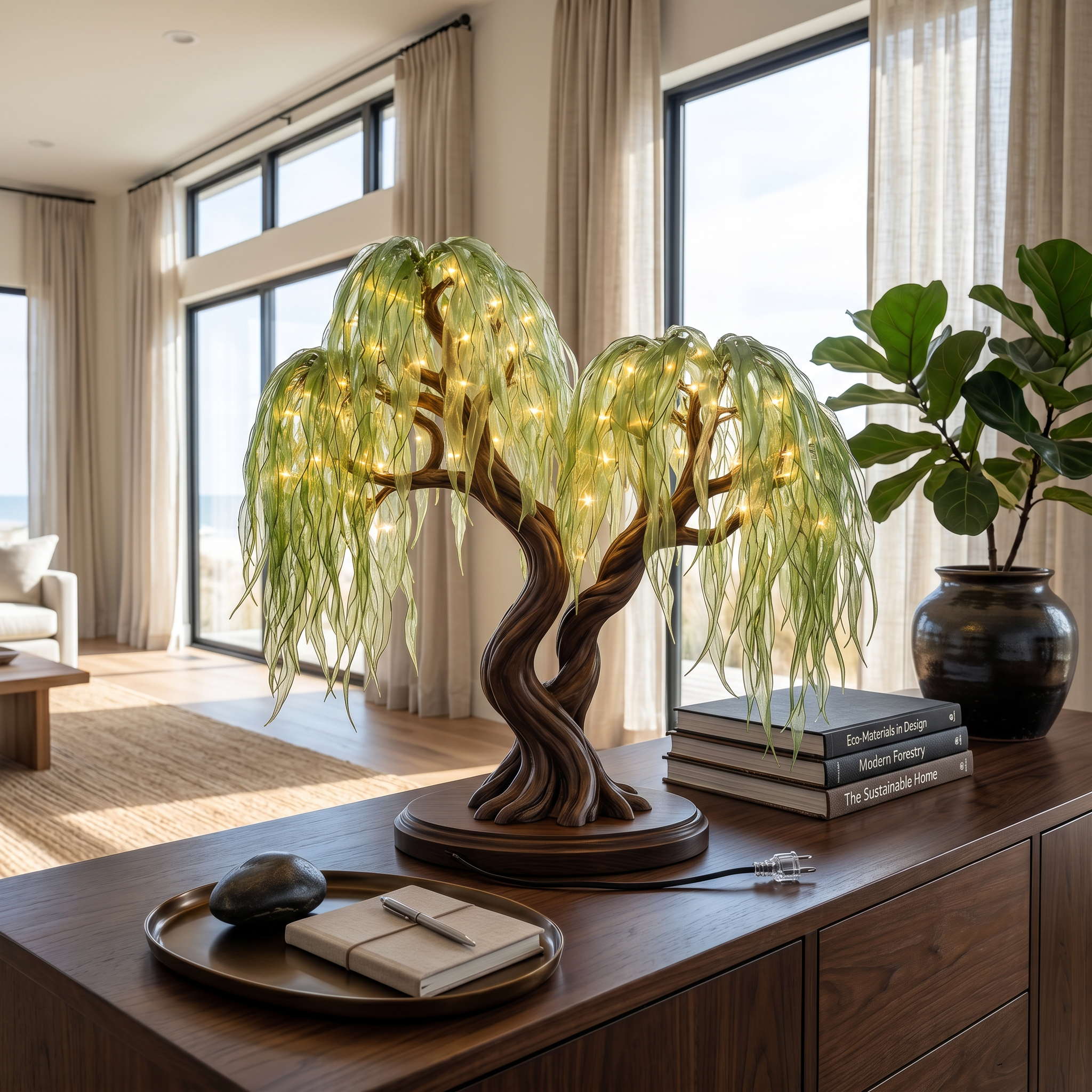 Rustic Willow Tree Lamp For Bedroom And Living Room SINLSATL016