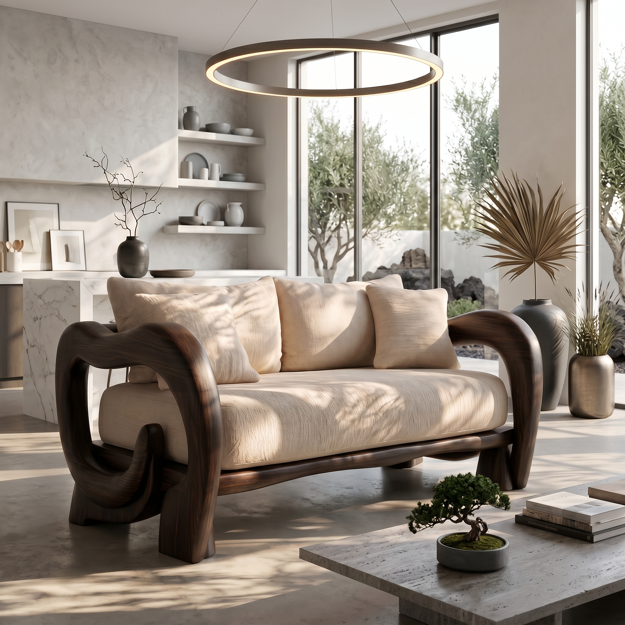 Handcrafted Sofa Frame For Living Room SINLSASF048