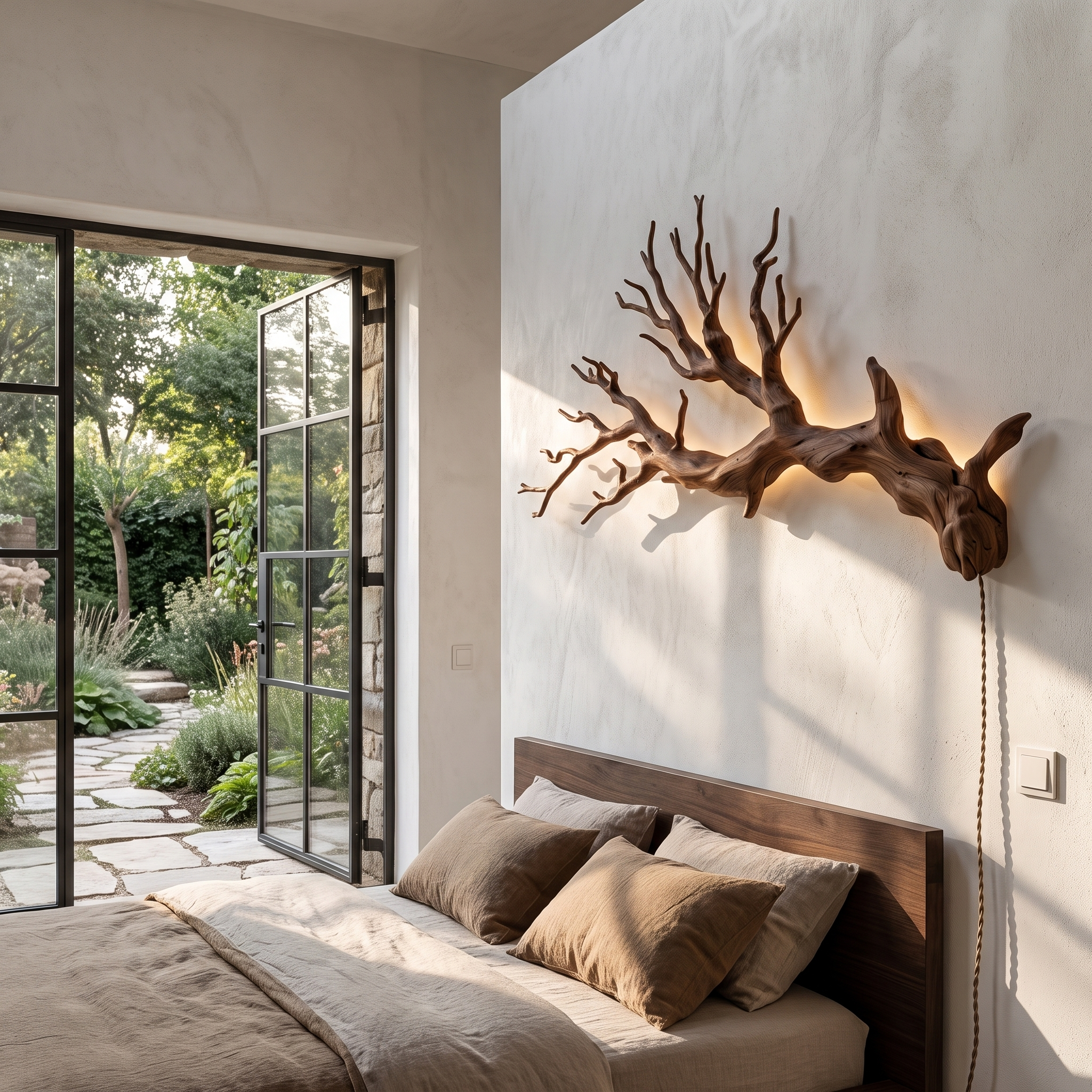 Sculptural Wall Light With Nature Inspired Tree Branch Design For Entryway SINLHAPL016