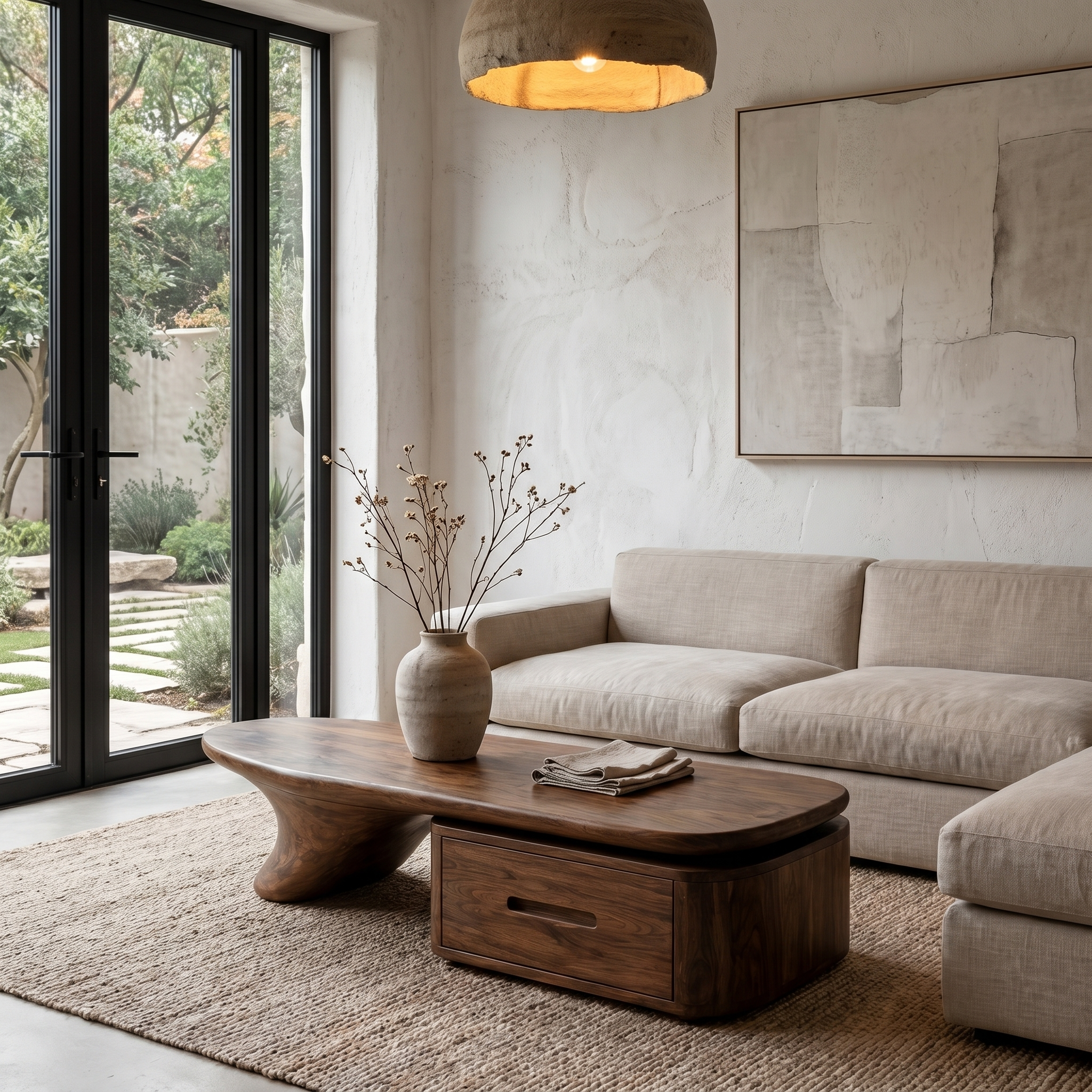 Modern Coffee Table With Built In Drawer Storage For Living Room SINLHACF373