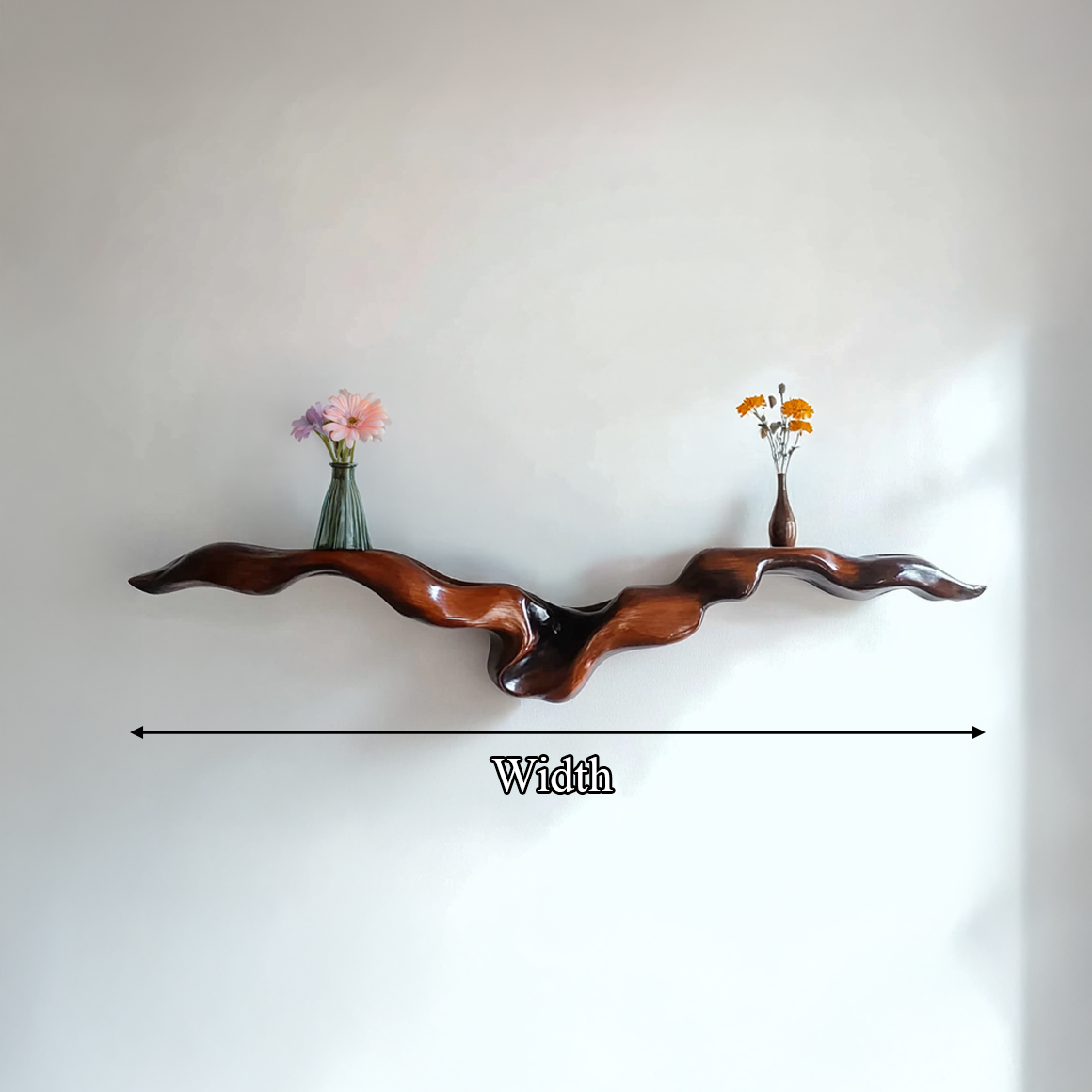 Organic Sculptural Wall Shelf For Living Room And Entryway SINLSAFL325