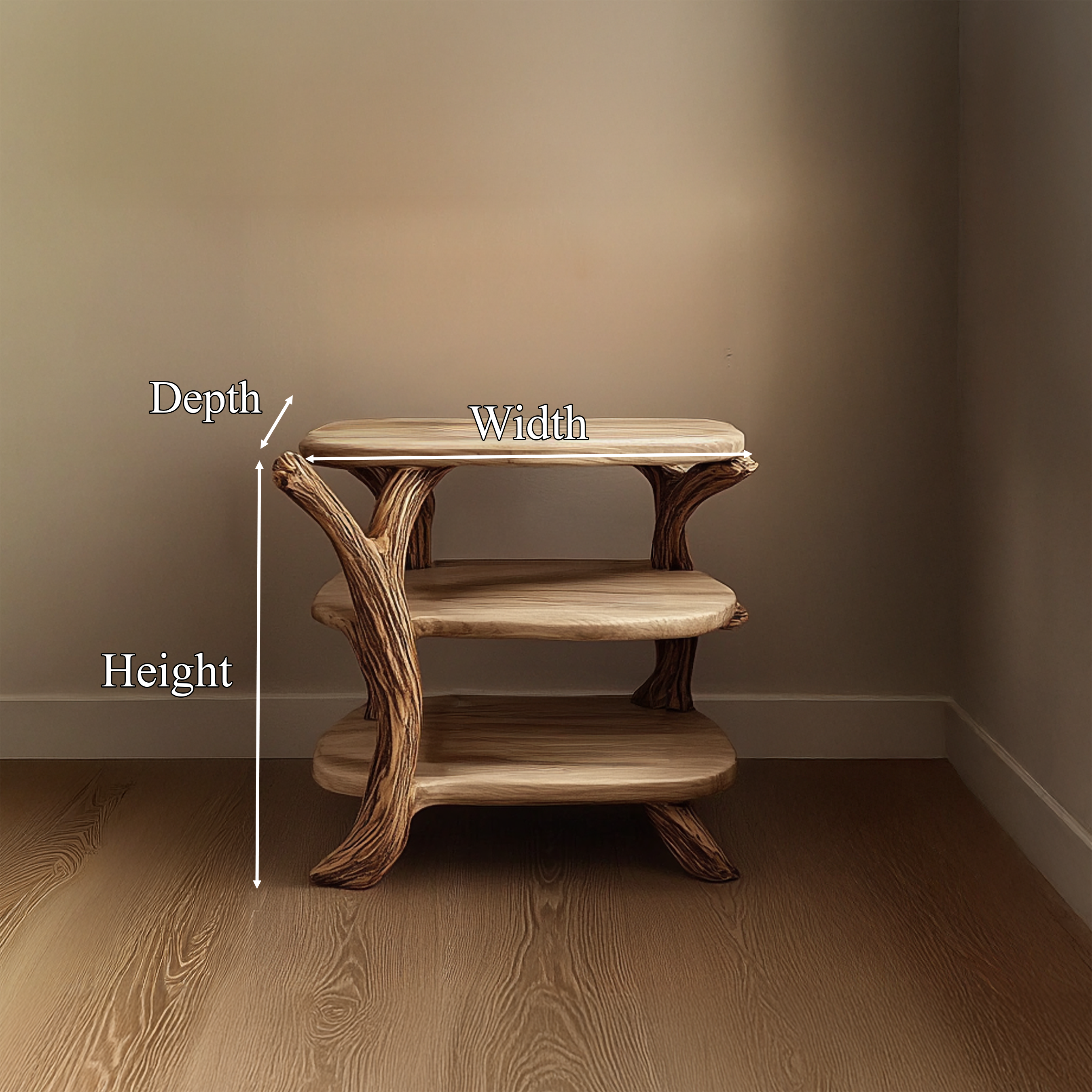 Rustic Tree Nightstand Christmas Holiday Bedroom Decor SINLSABT211