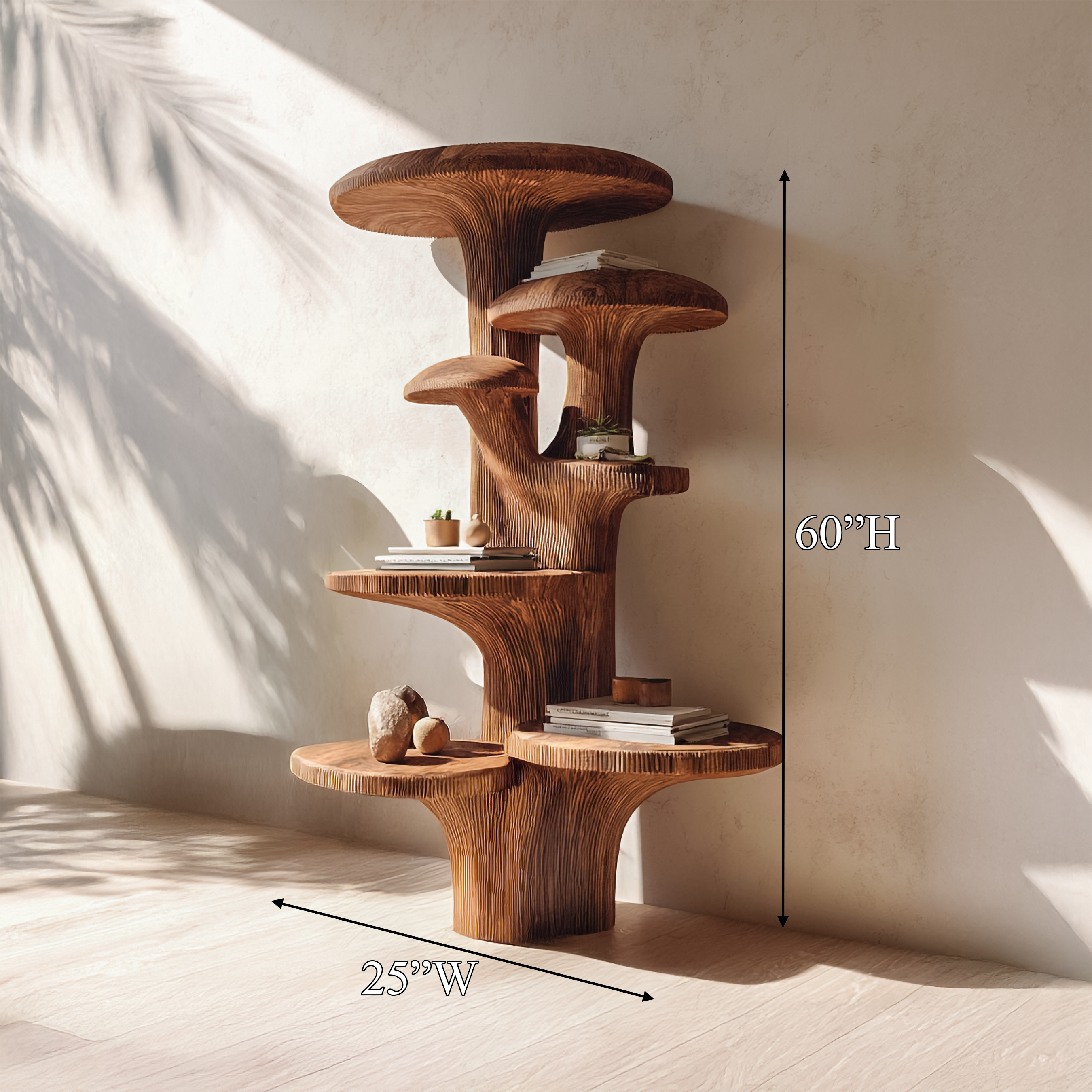 Nature MushRoom Inspired Tree Accent Shelf Living Room Interior Gallery Display SINLSATB614