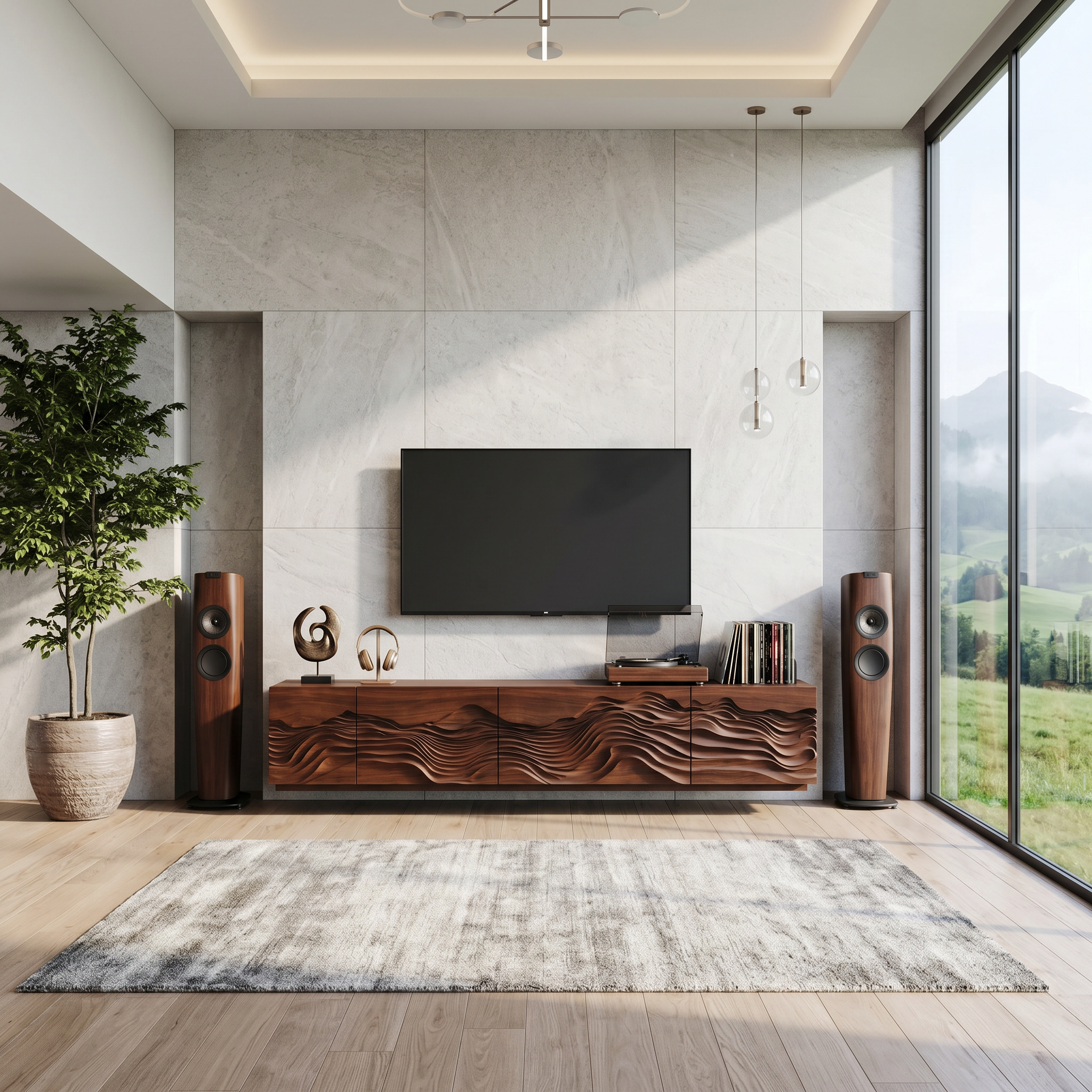 Mid Century TV Table For Living Room Design SILDTTNTVC040