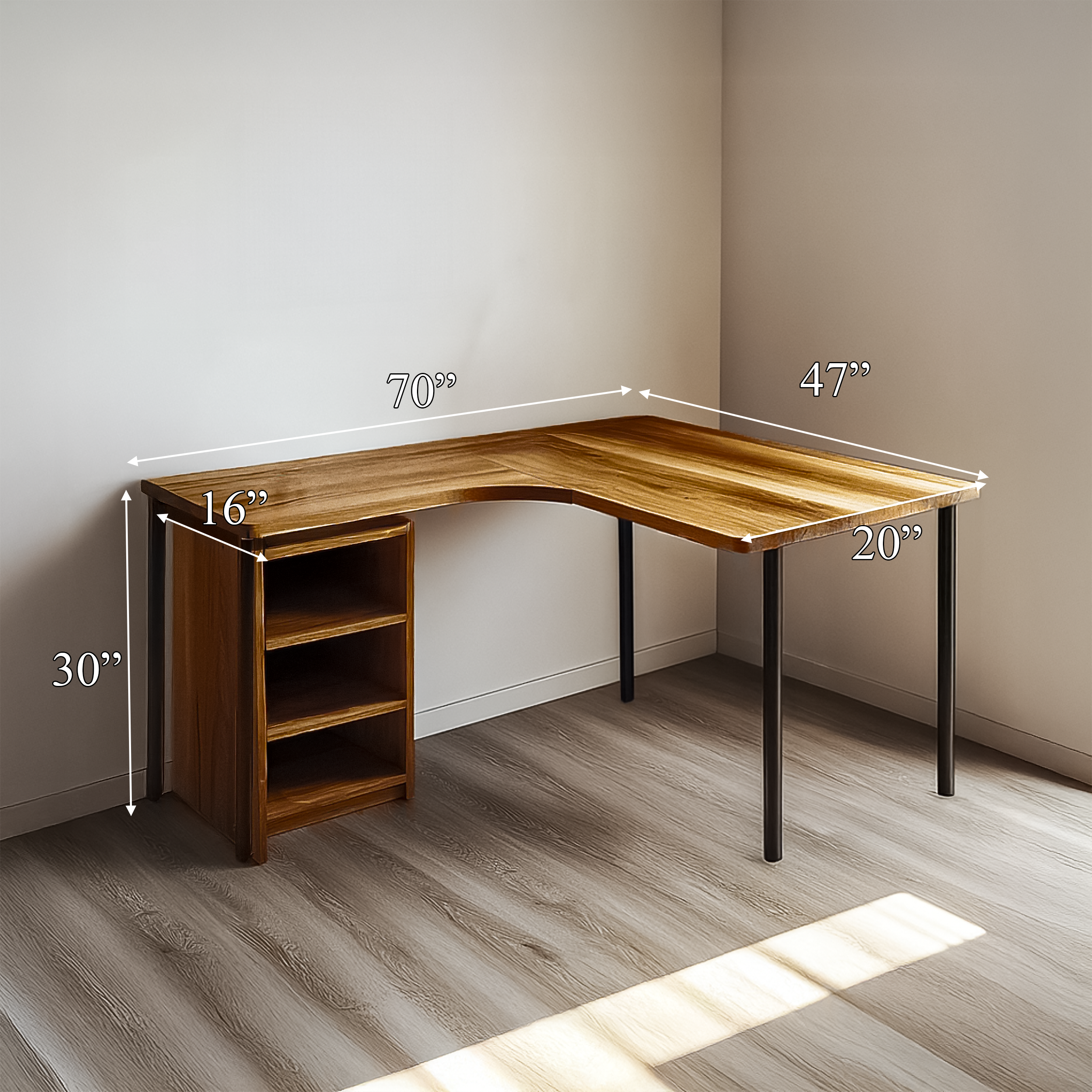 Scandinavian Clean Corner Writing Desk Study Room And Bedroom SINLSADK077