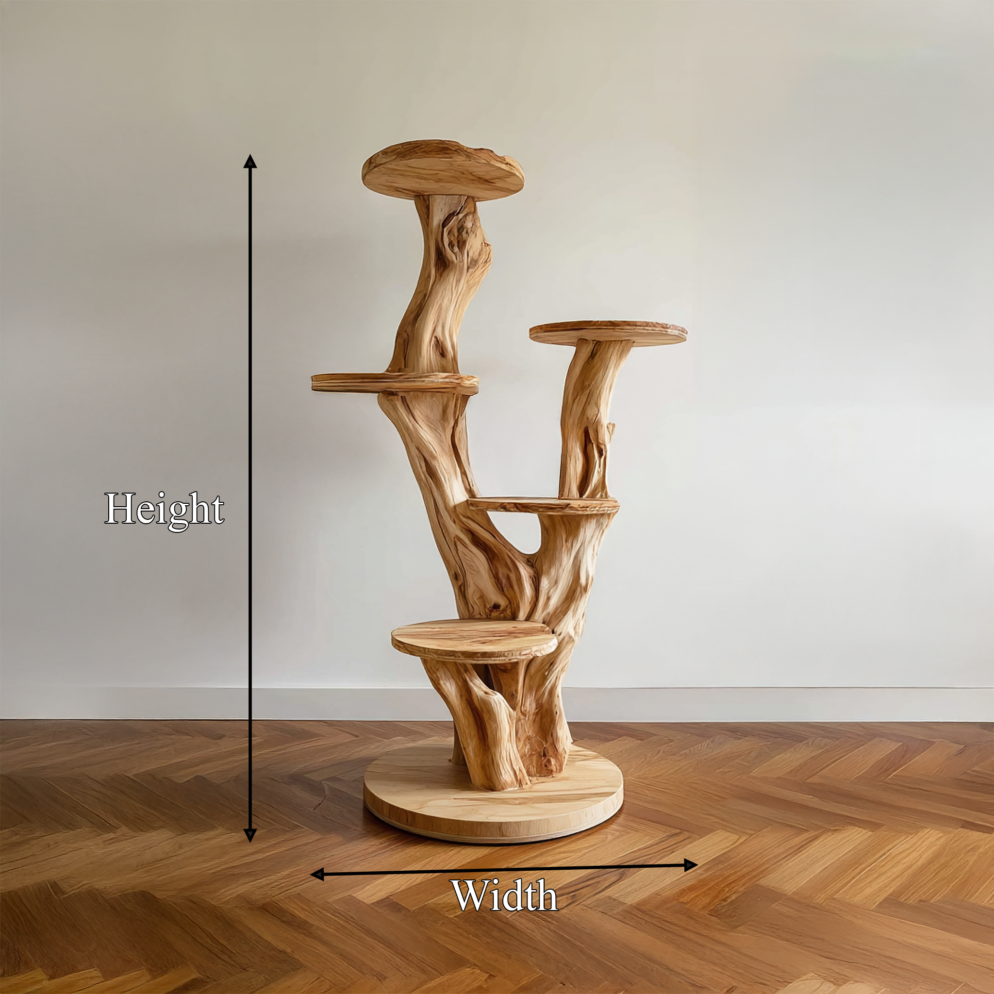 Rustic Cat Sculptural Tree Tower Living Room Or Contemporary Home SINLSATT117