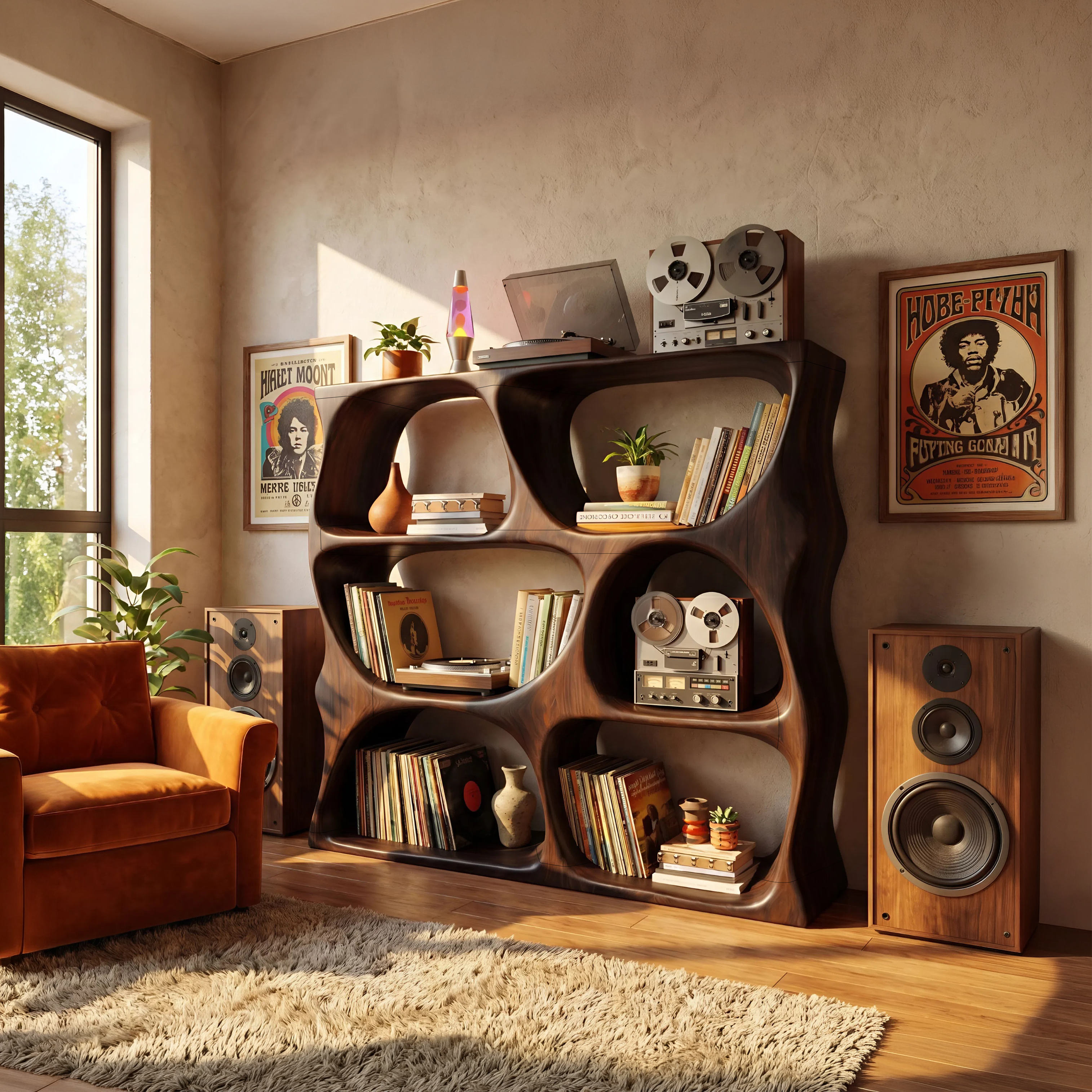 Modern Decorative Bookcase Storage Organizer For Living Room Space SILDTTNBS025