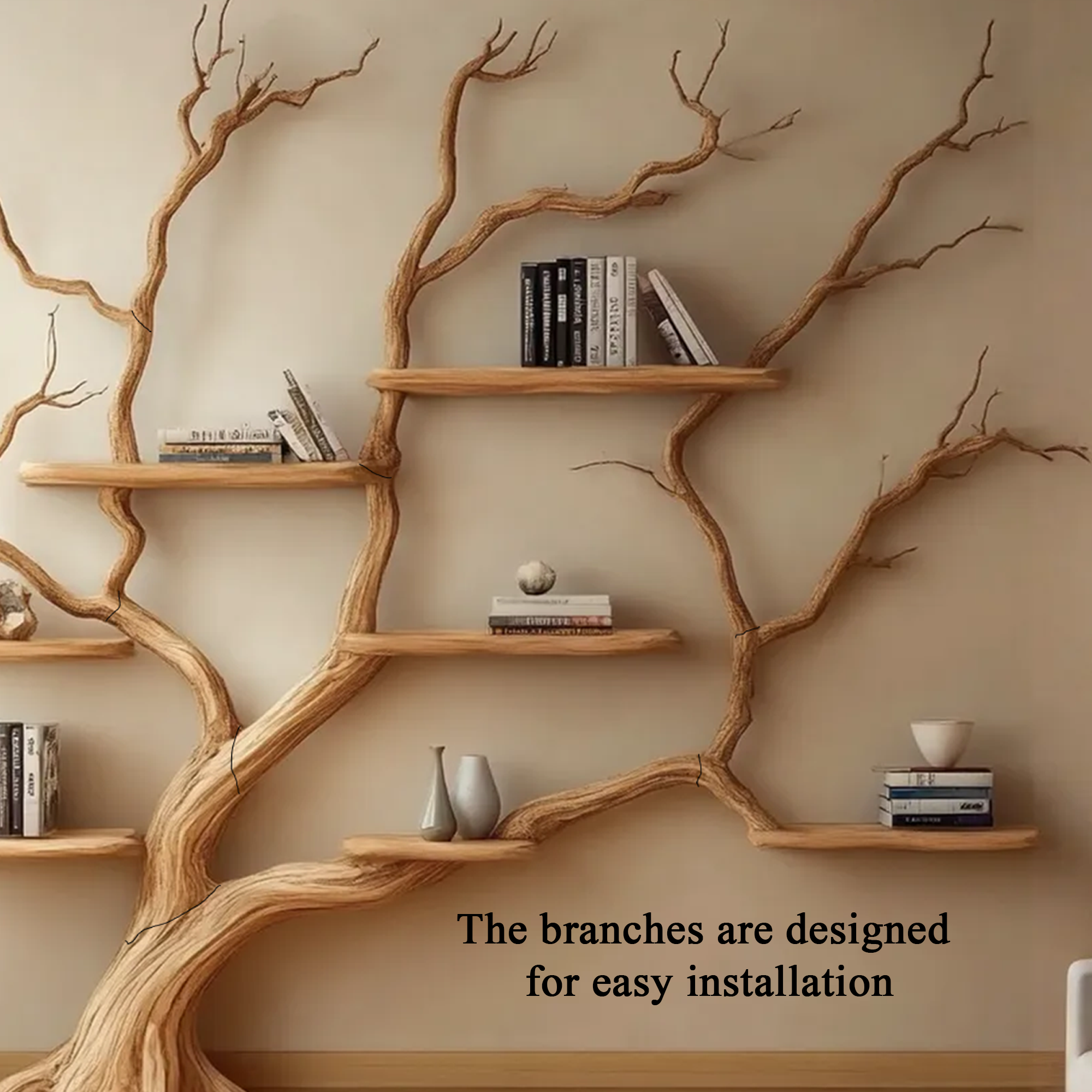 Rustic Wall Mounted Branch Tree For Living Room SINLTB122