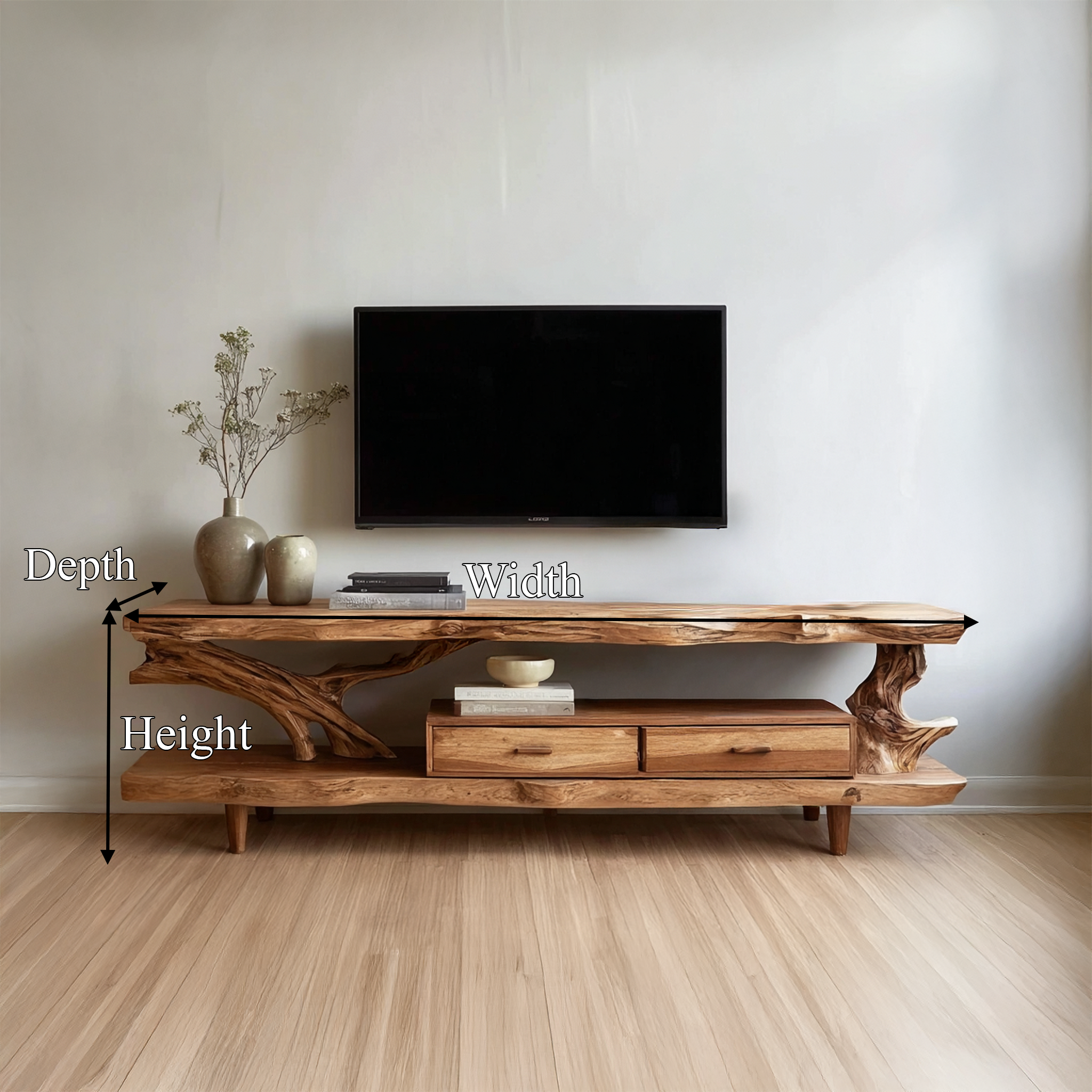 Rustic TV Console Table For Living Room And Interior Design SINLSASC461