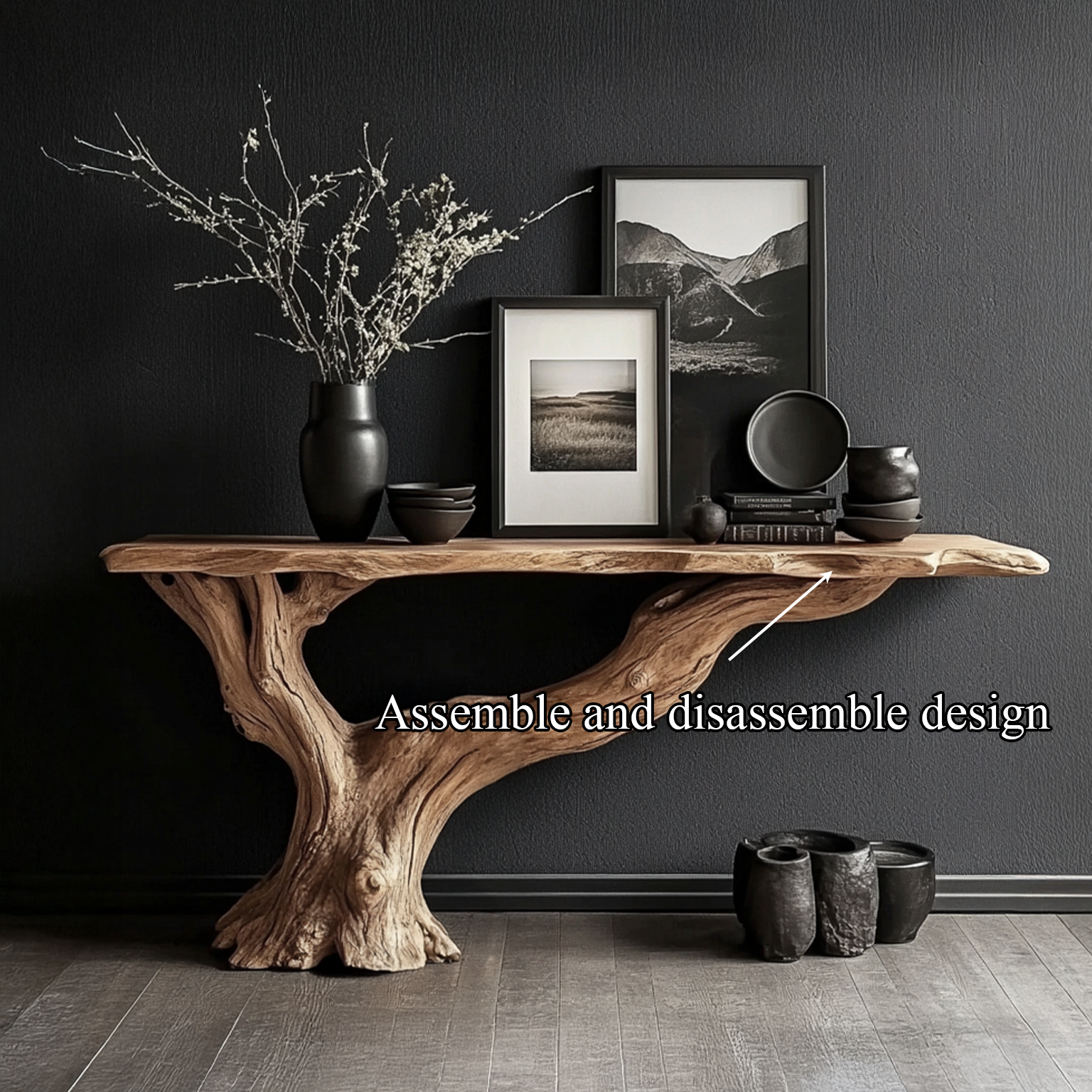 Console Table Solid Wood Farmhouse Entryway Gift SINLSACS091