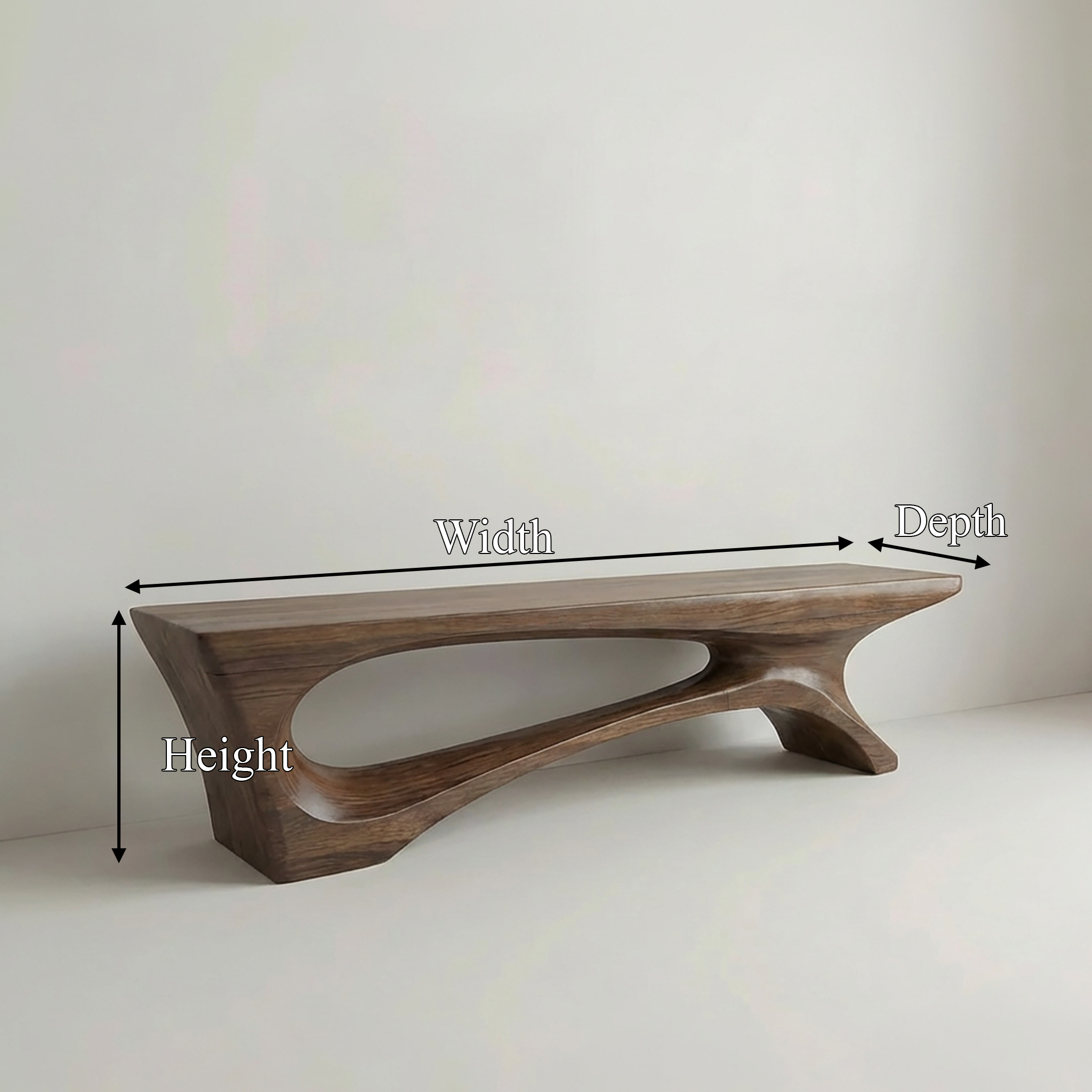 Rustic Contemporary Void Bench For Entryway And Interior SINLSARS079