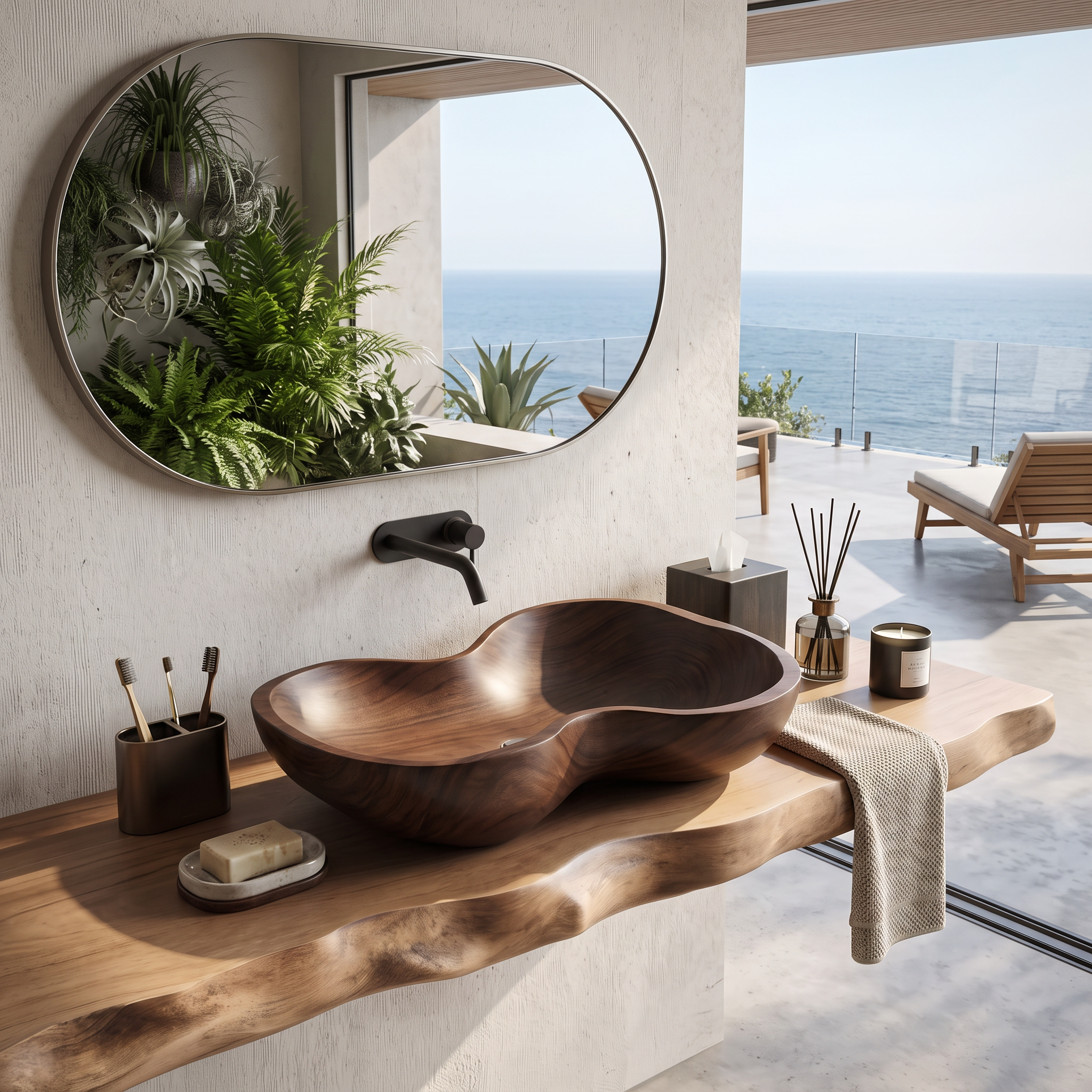Rustic Wooden Vessel Sink For Eco Friendly Bathroom Look SILDTTRVS002