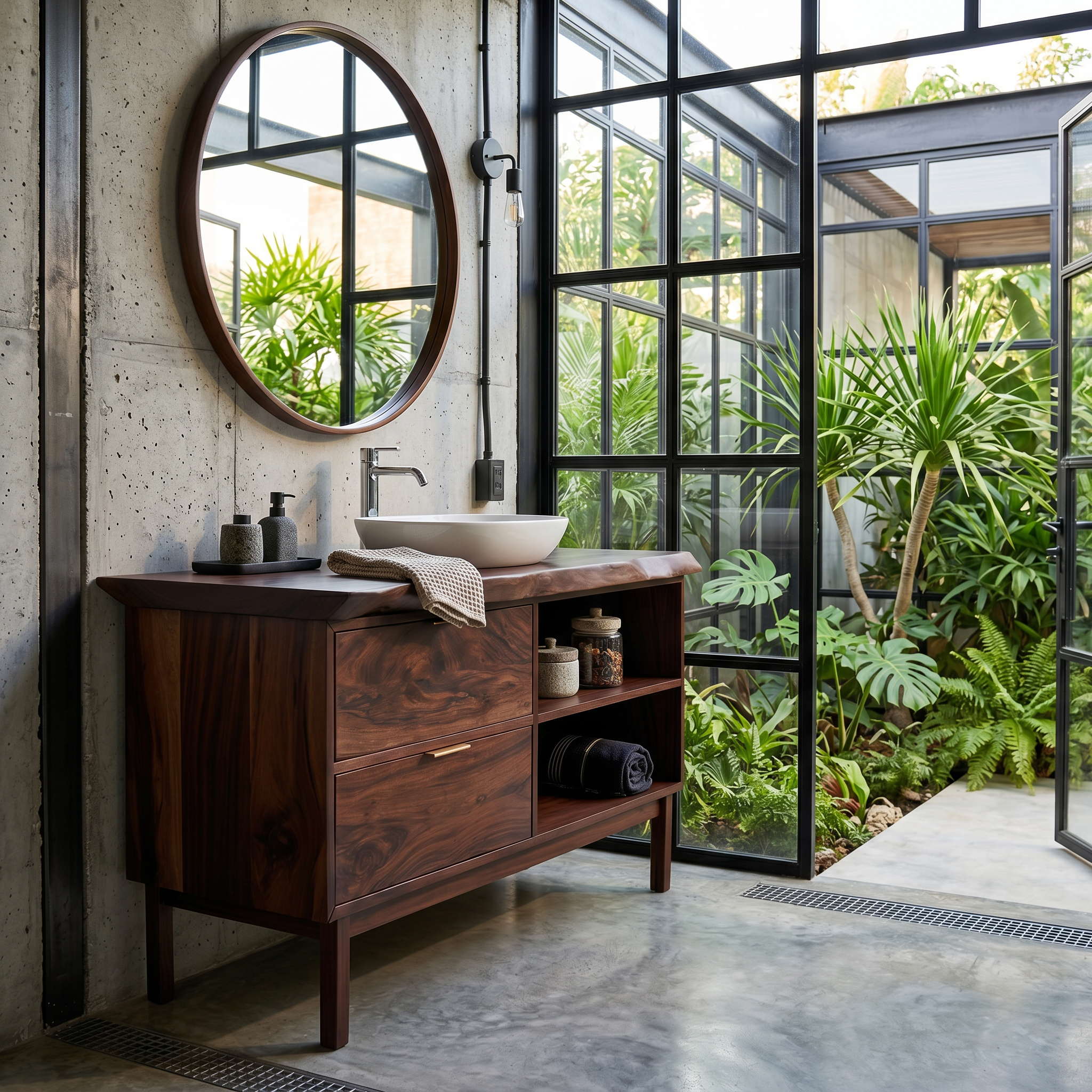 Handmade Wood Sink Cabinet For Powder Room SILDTTRBRV166