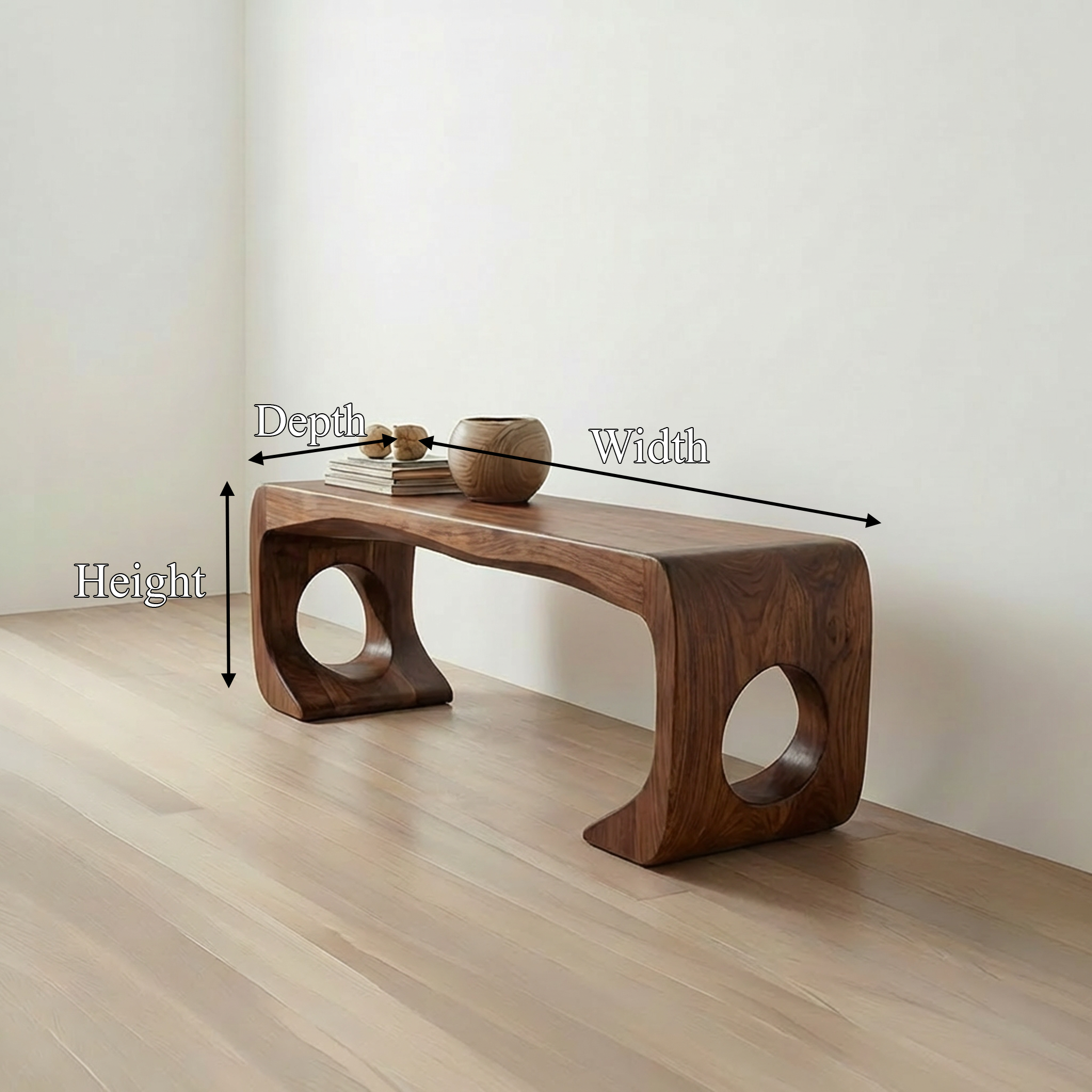 Rustic Modern Sculptural Bench For Entryway And Gallery Space SINLSARS081